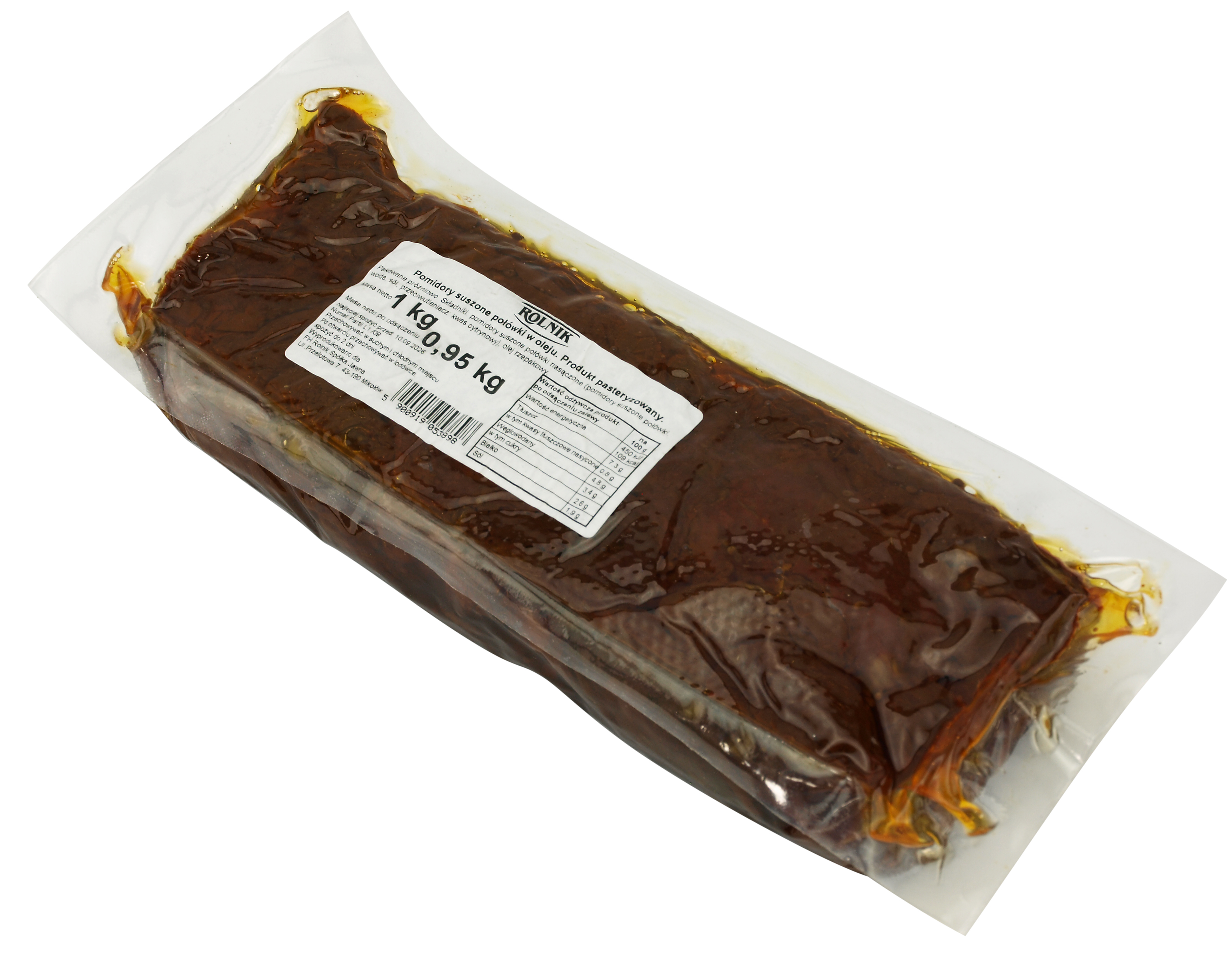 Rolnik Pomidory Suszone Połówki W Oleju 1Kg