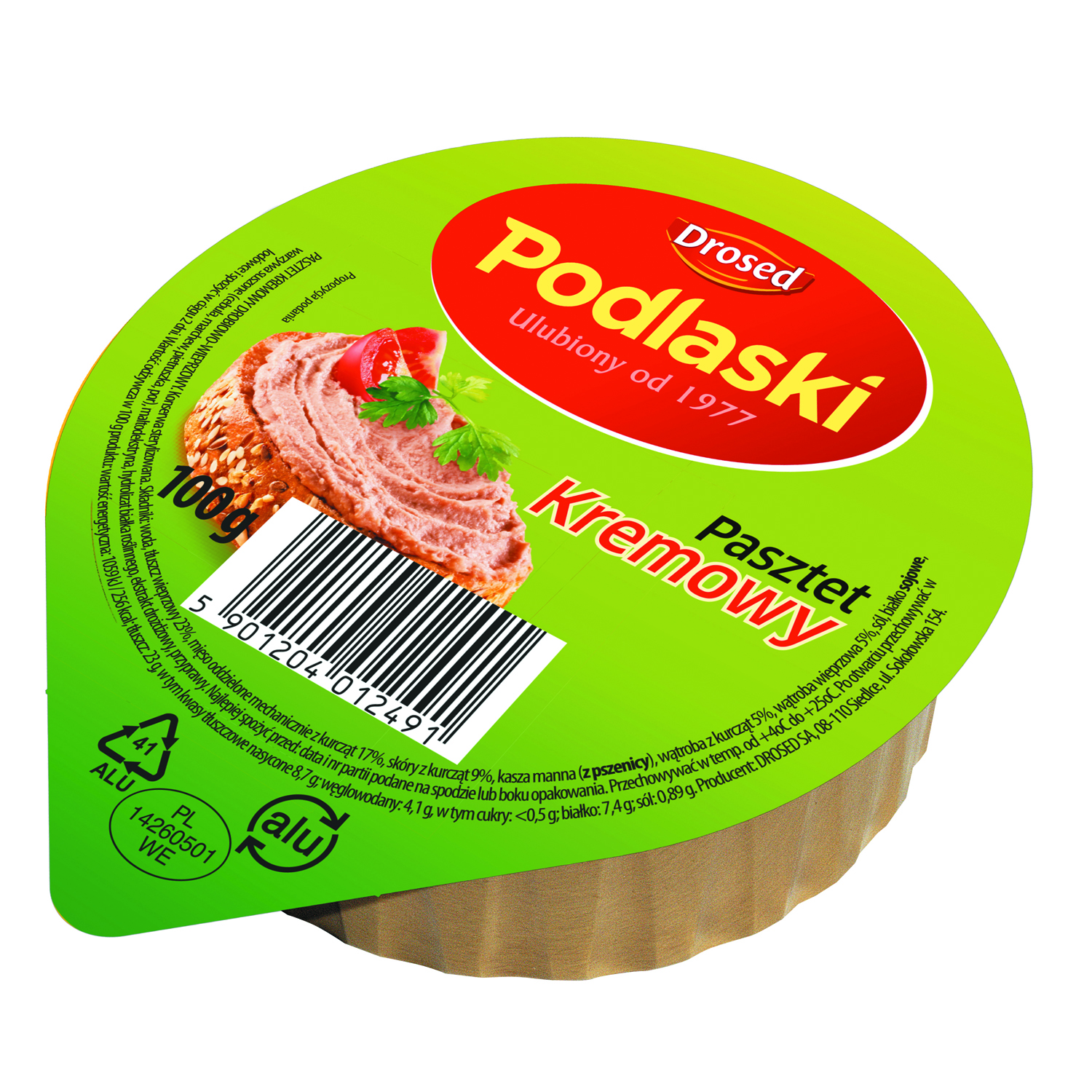 Pasztet Podlaski Kremowy 100G