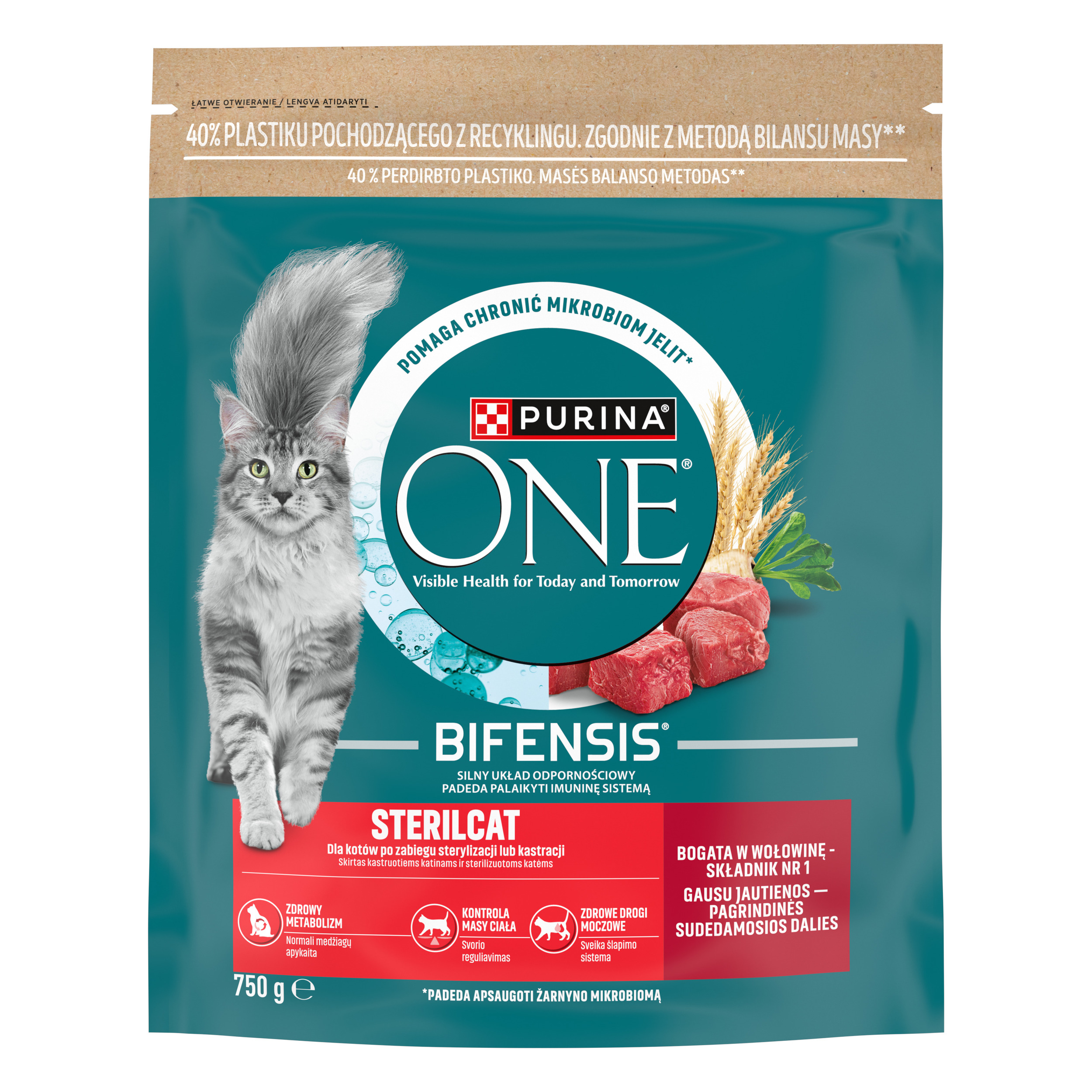 Purina One Sterilcat Wołowina I Pszenica 750 G