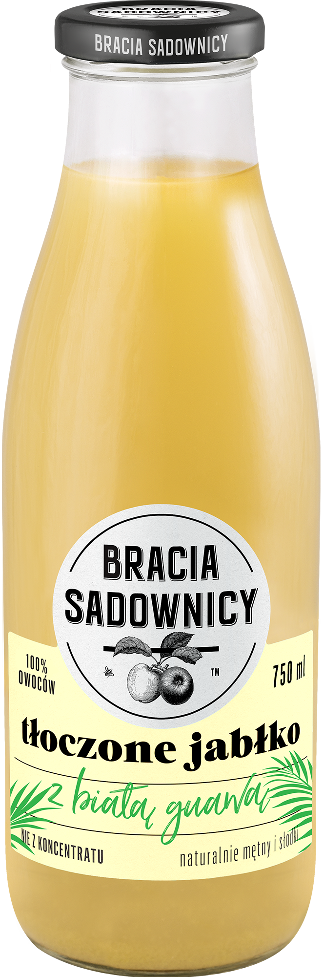 Bracia Sadownicy Tłoczone Jabłko Biała Guawa. 750 Ml