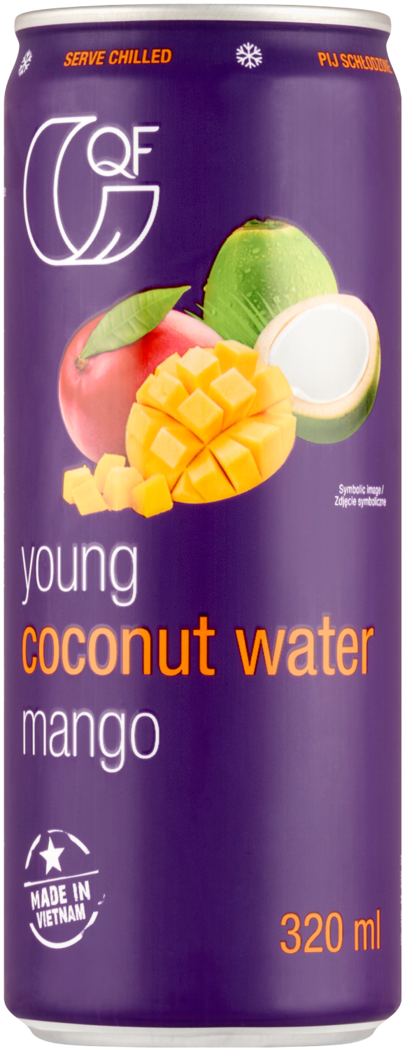 Kaucja Quality Food Woda Kokosowa Z Sokiem Z Mango 320Ml