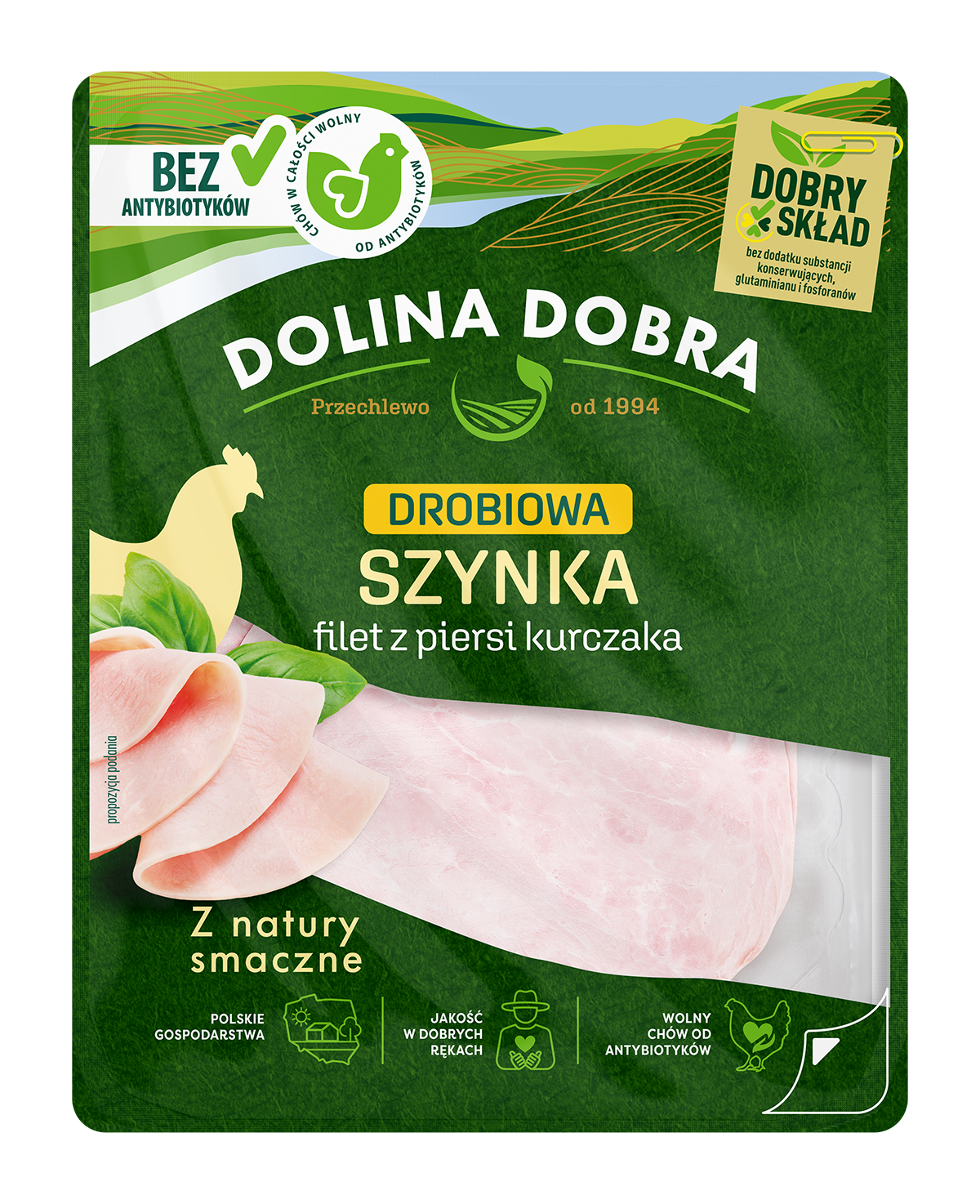 Szynka Drobiowa Plastry, Dolina Dobra 100 G