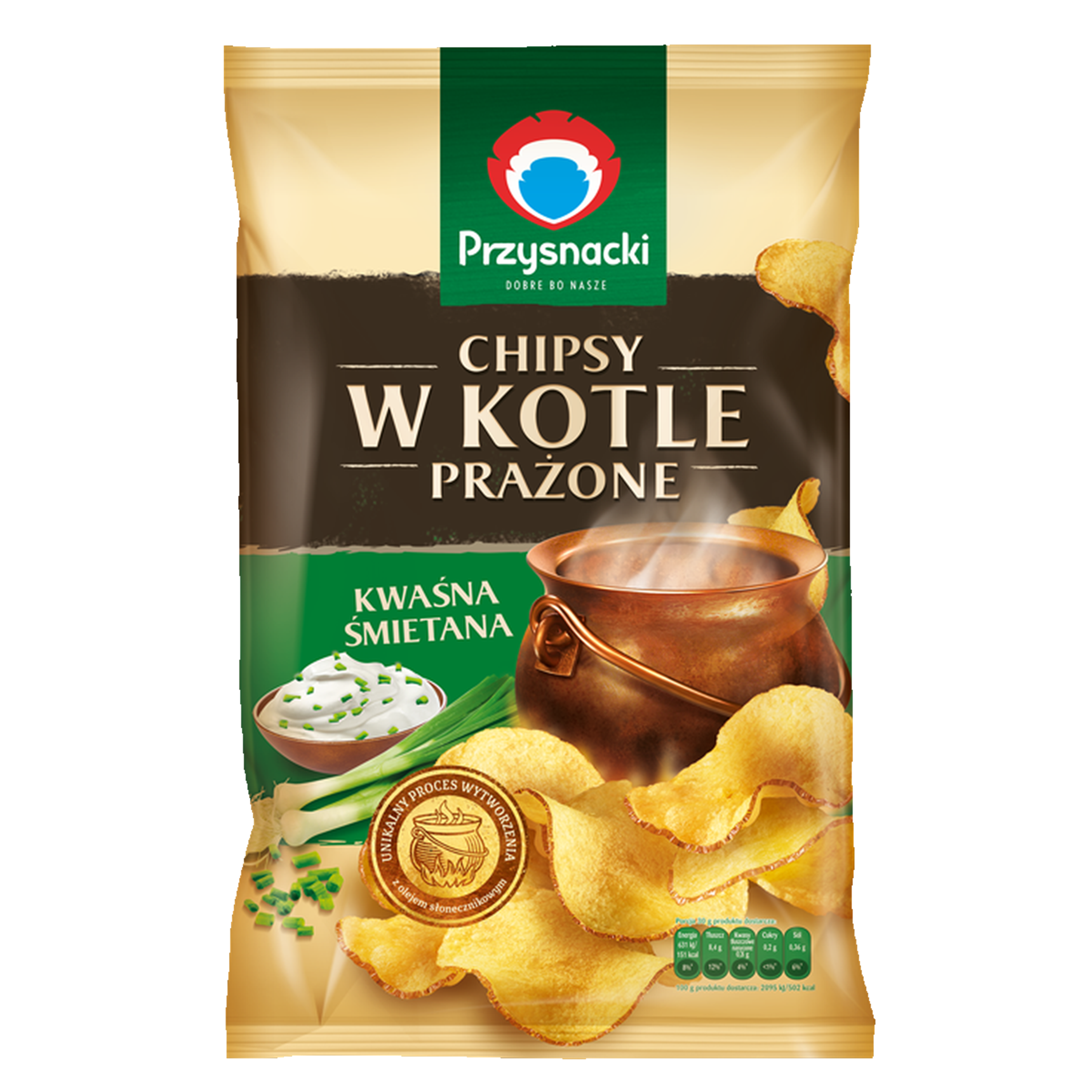 Przysnacki Chipsy W Kotle Prażone Kwaśna Śmietana 125 G