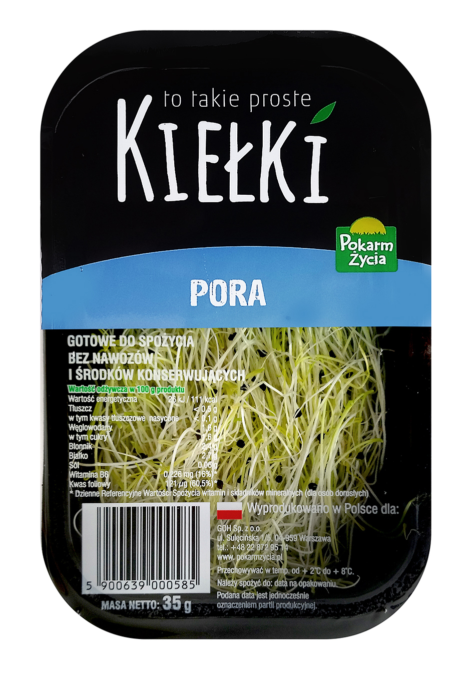 Kiełki Pora Polska 35G Pokarm Życia