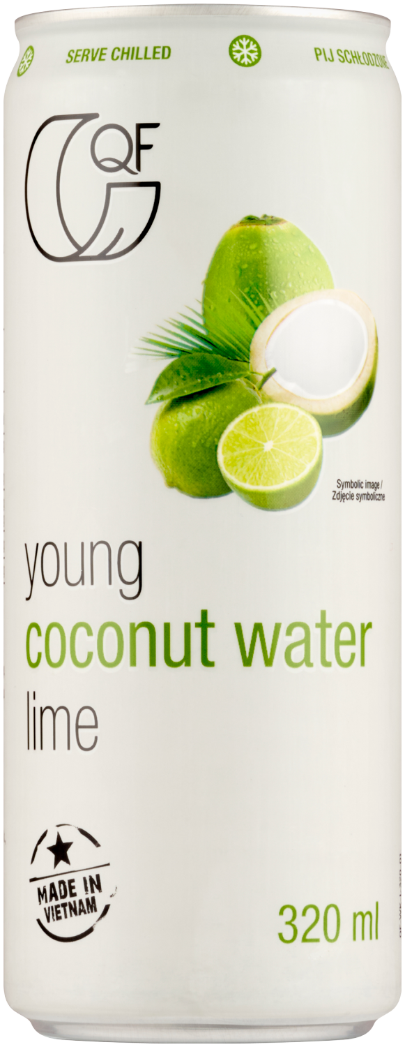 Kaucja Quality Food Woda Kokosowa Z Sokiem Z Limonki 320Ml