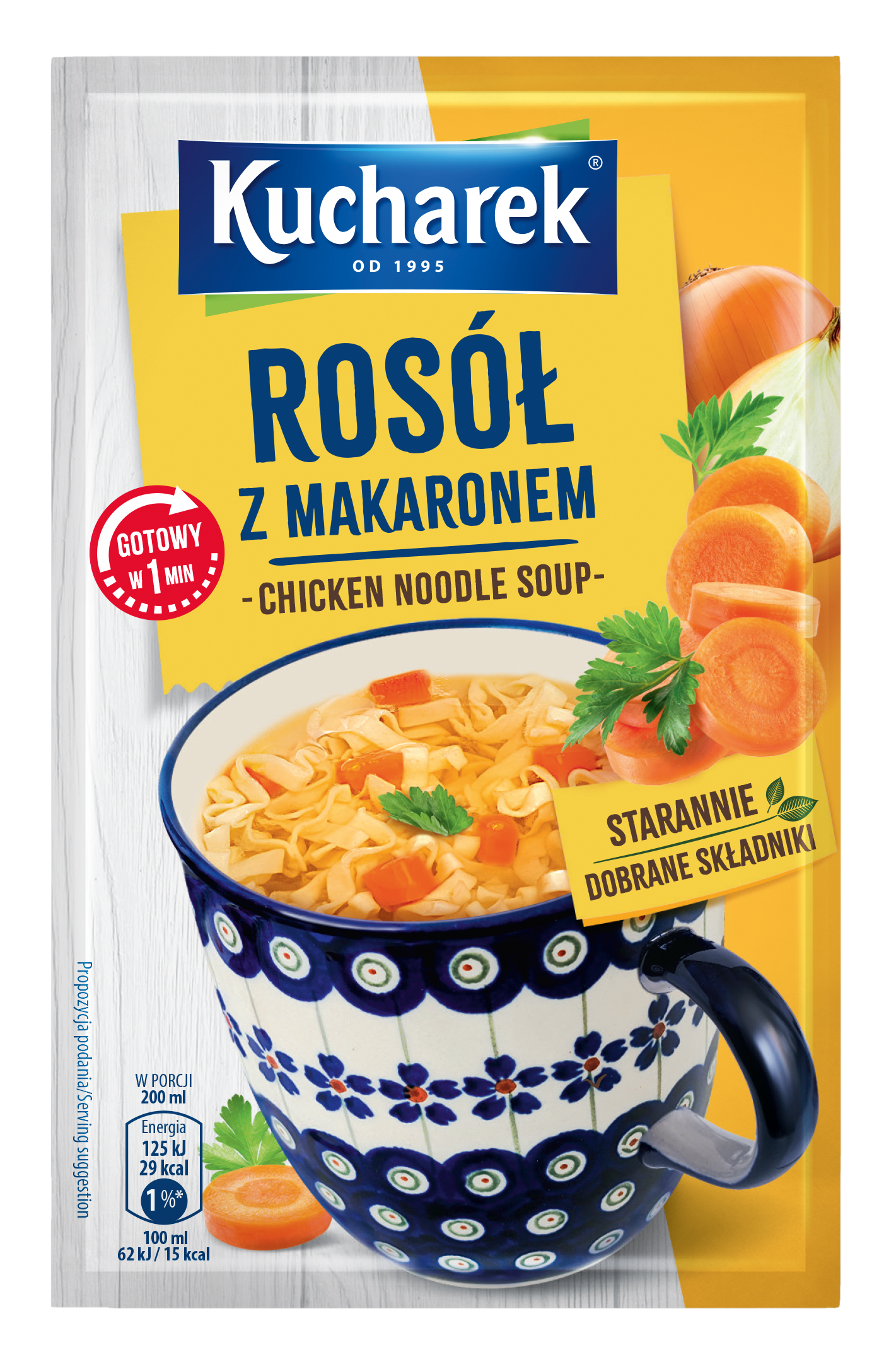 Kucharek Zupa Jednoporcjowa Rosół Z Makaronem 10G