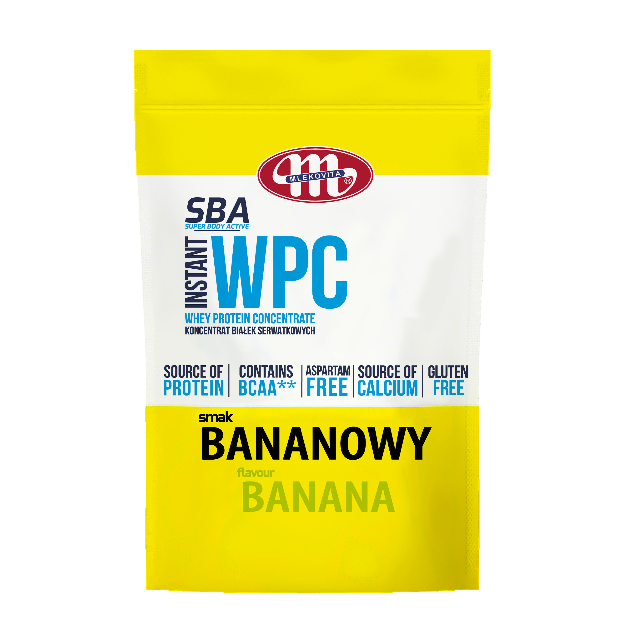 Mlekovita Sba Wpc Koncentrat Białek Serwatkowych Smak Bananowy 700G