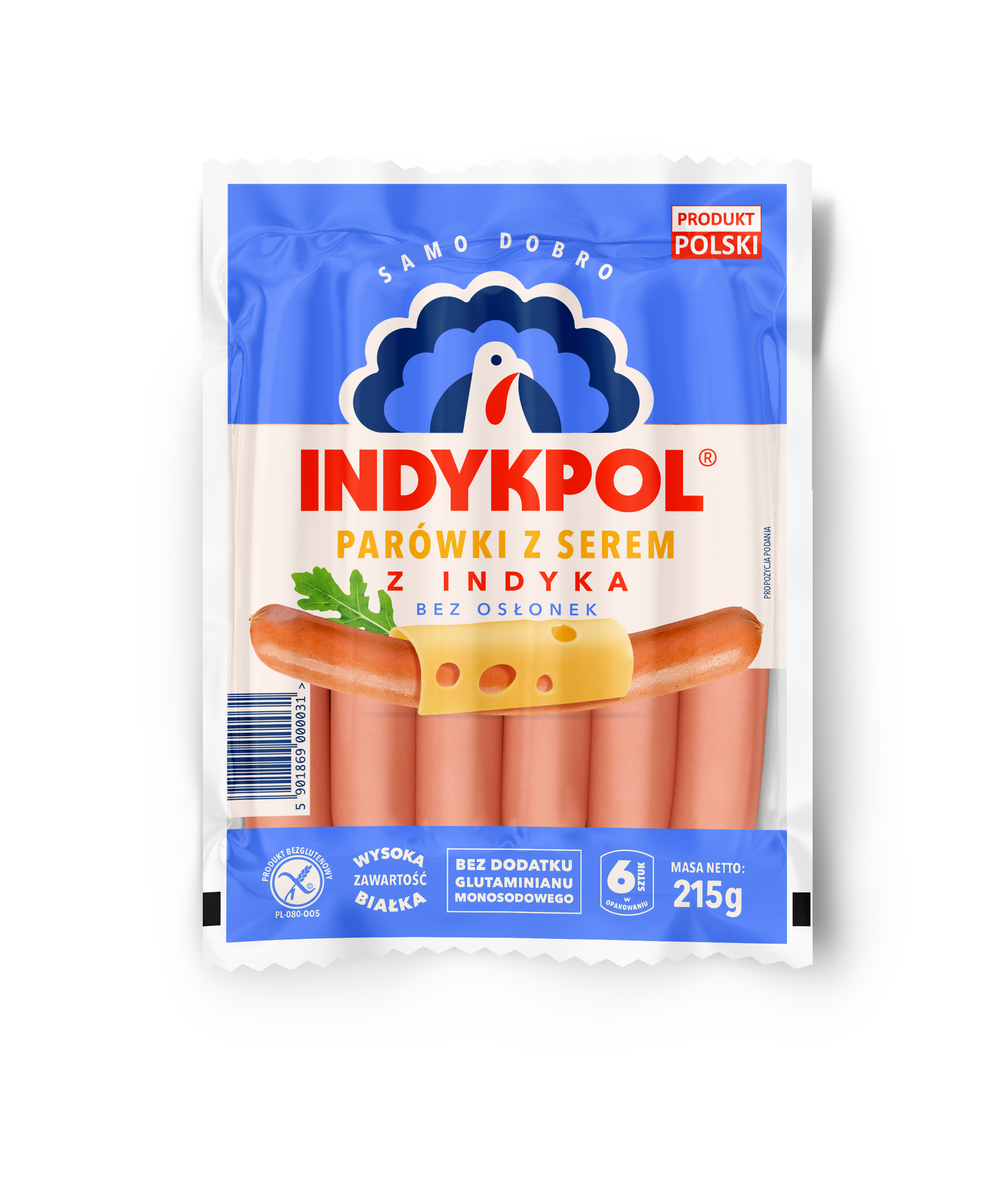 Parówki Z Indyka Z Serem 215 G Indykpol