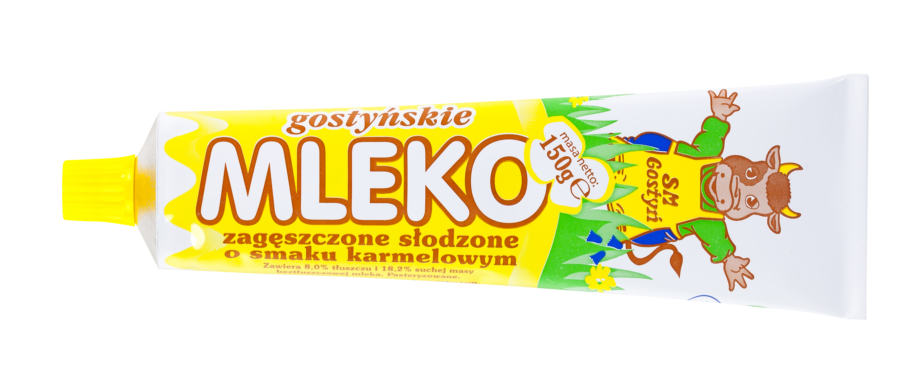 Spółdzielnia Mleczarska W Gostyniu. Mleko Zagęszczone Słodzone O Smaku Karmelowym Gostyńskie- Tuba 150G
