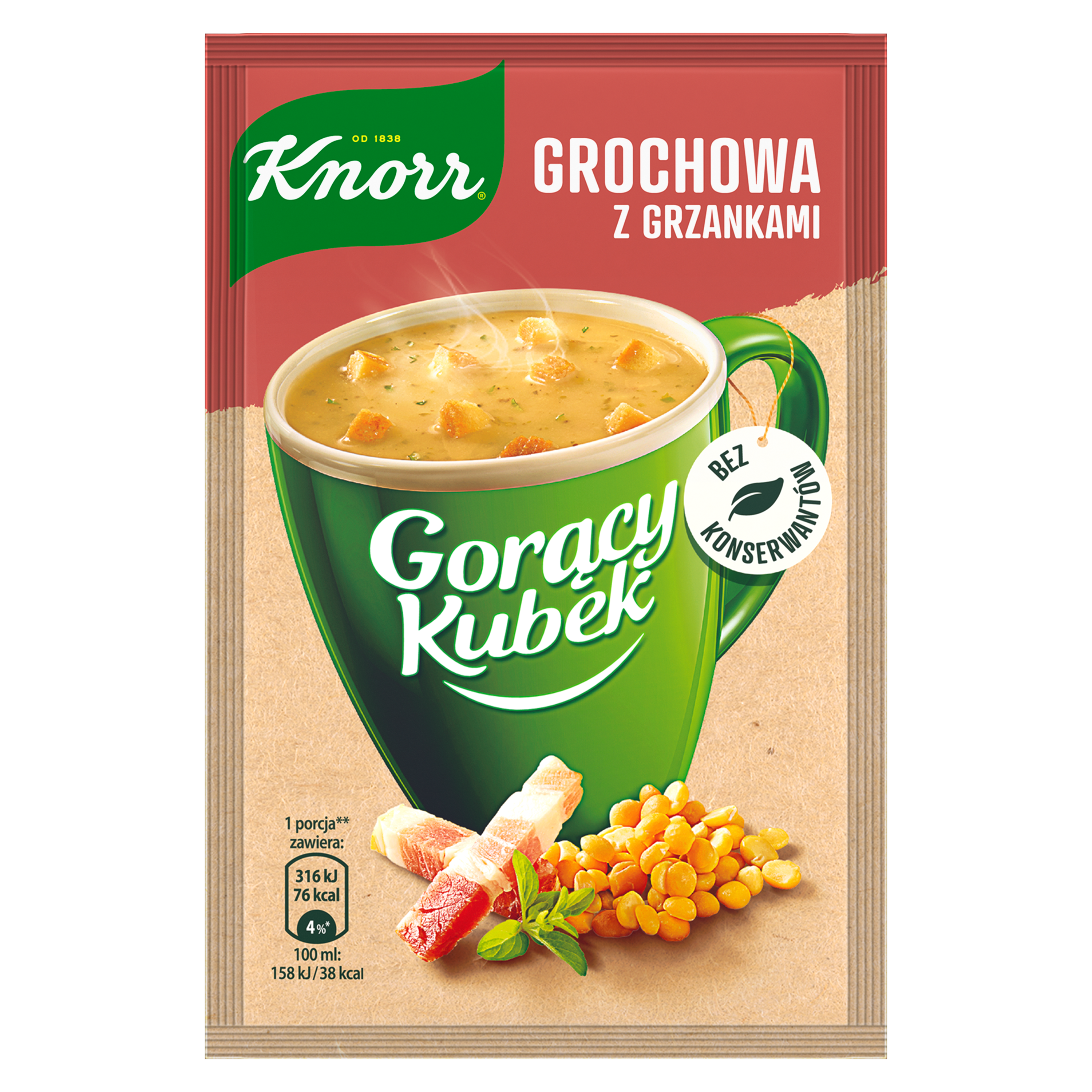 Knorr Gorący Kubek Grochowa Z Grzankami 21G
