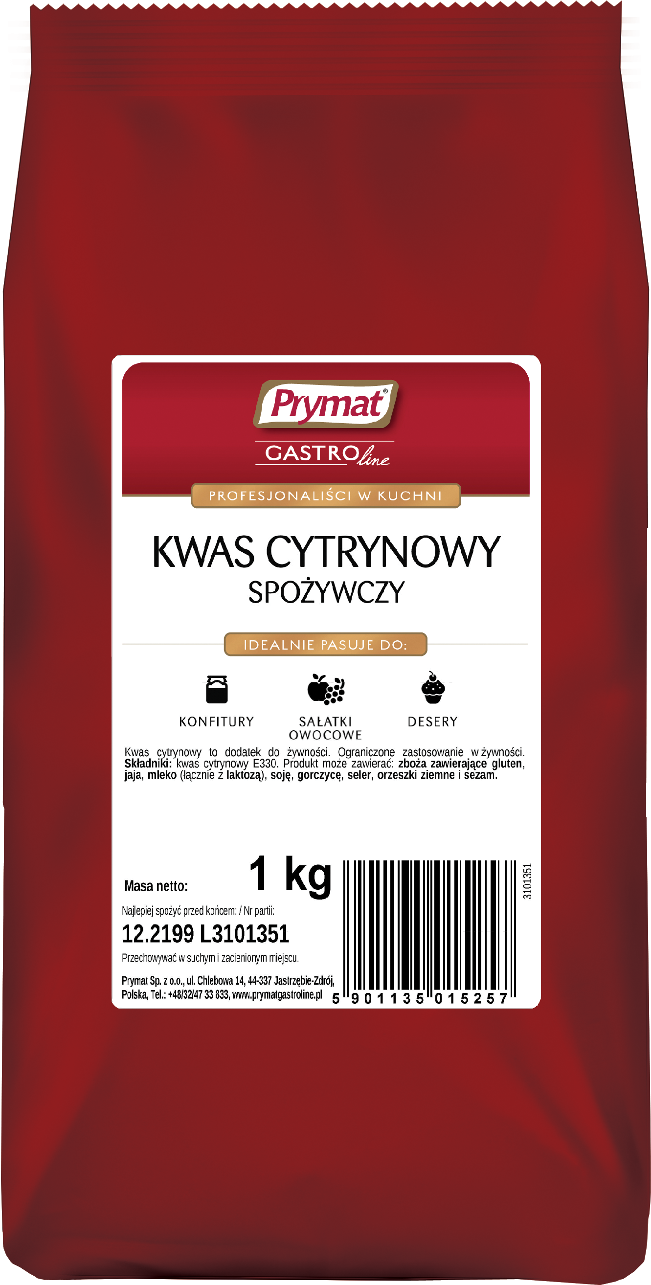 Kwasek Cytrynowy 1000 G Prymat Gastroline