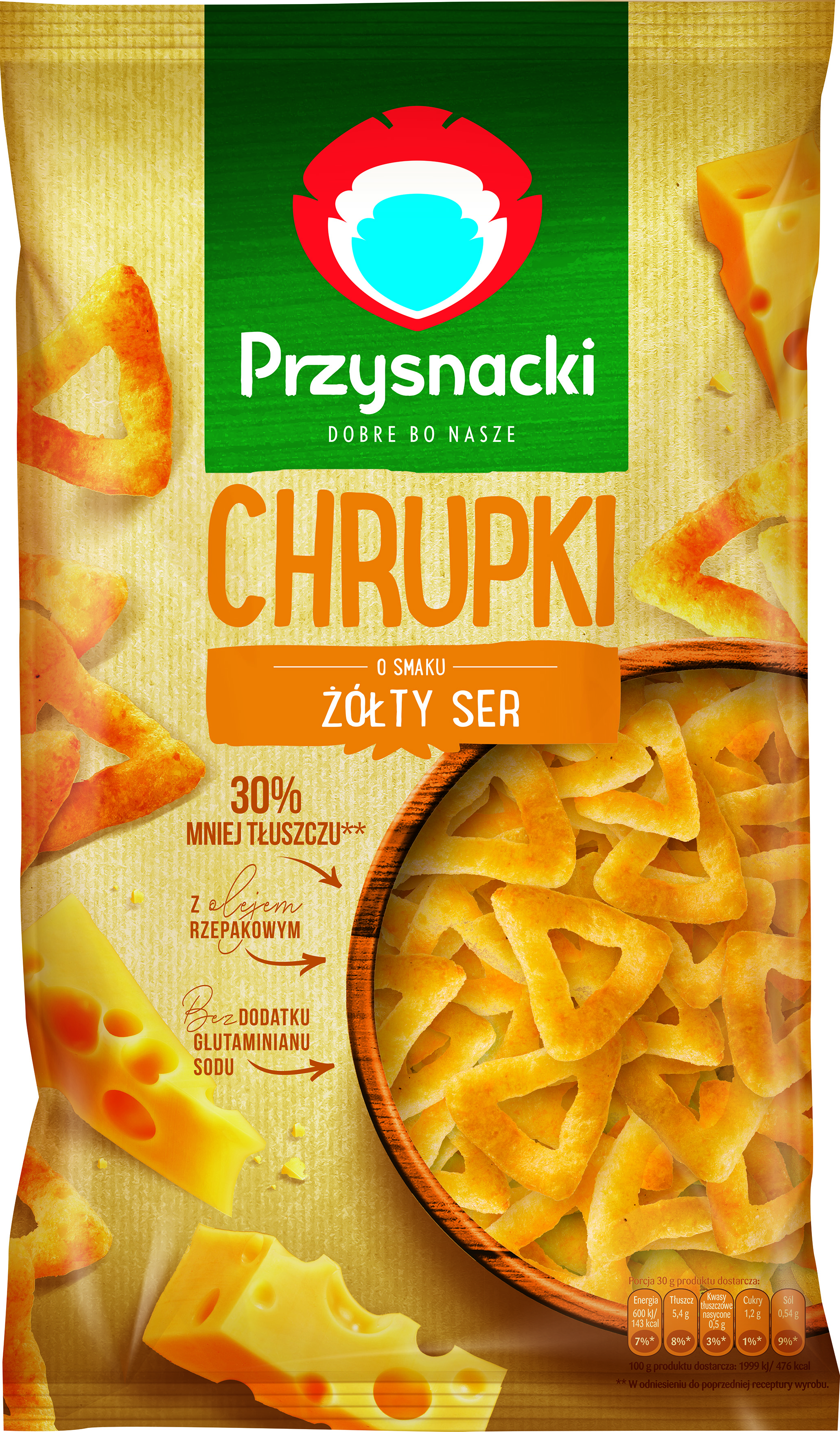 Przysnacki Chrupki O Smaku Żółty Ser 130 G
