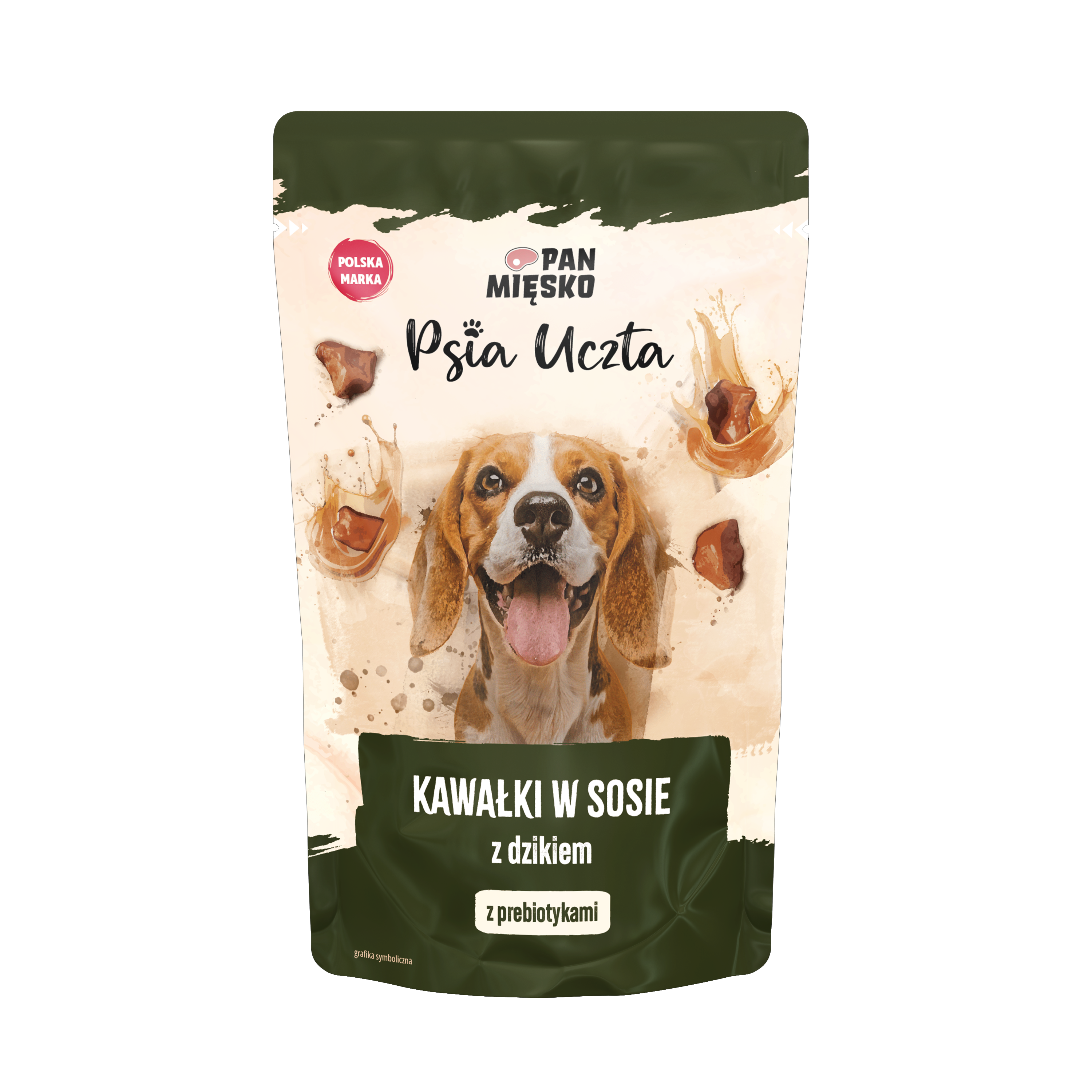 Pan Mięsko Psia Uczta Kawałki W Sosie Z Dzikiem 150 G