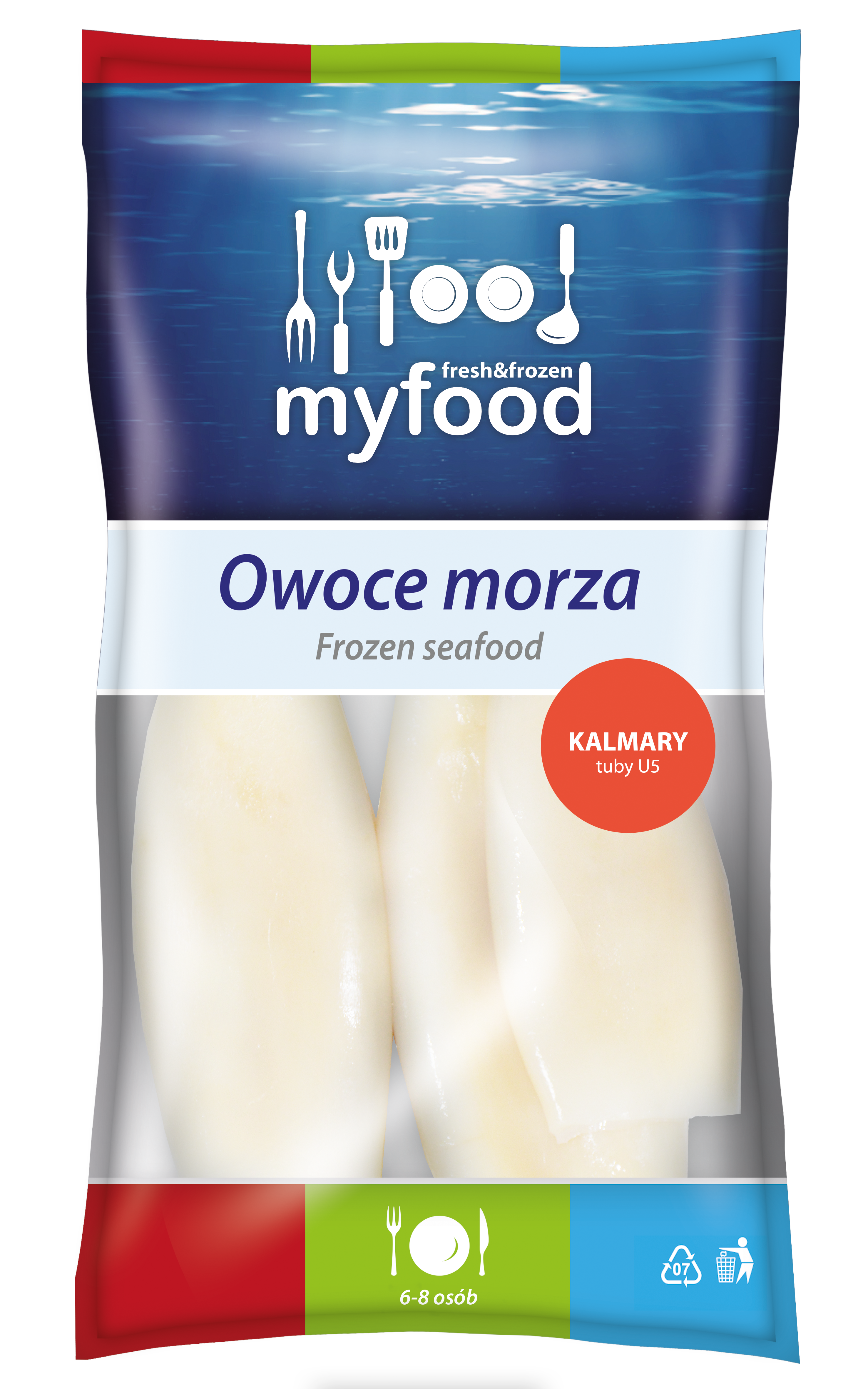 Myfood Kalmary Tuby U/5, Glazura: 25 %, 750 G/1000 G