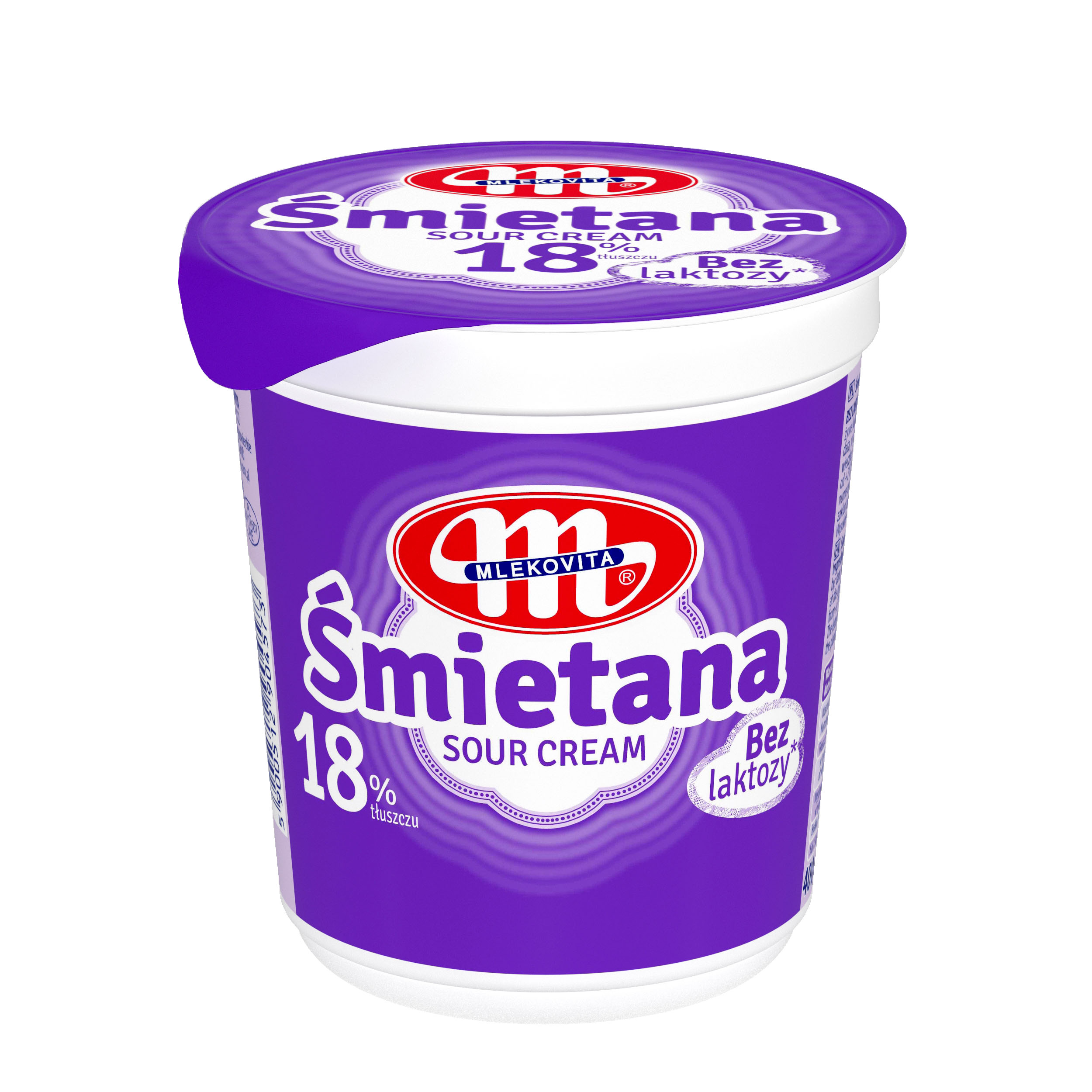 Mlekovita Śmietana Bez Laktozy 18% Tł. 400G