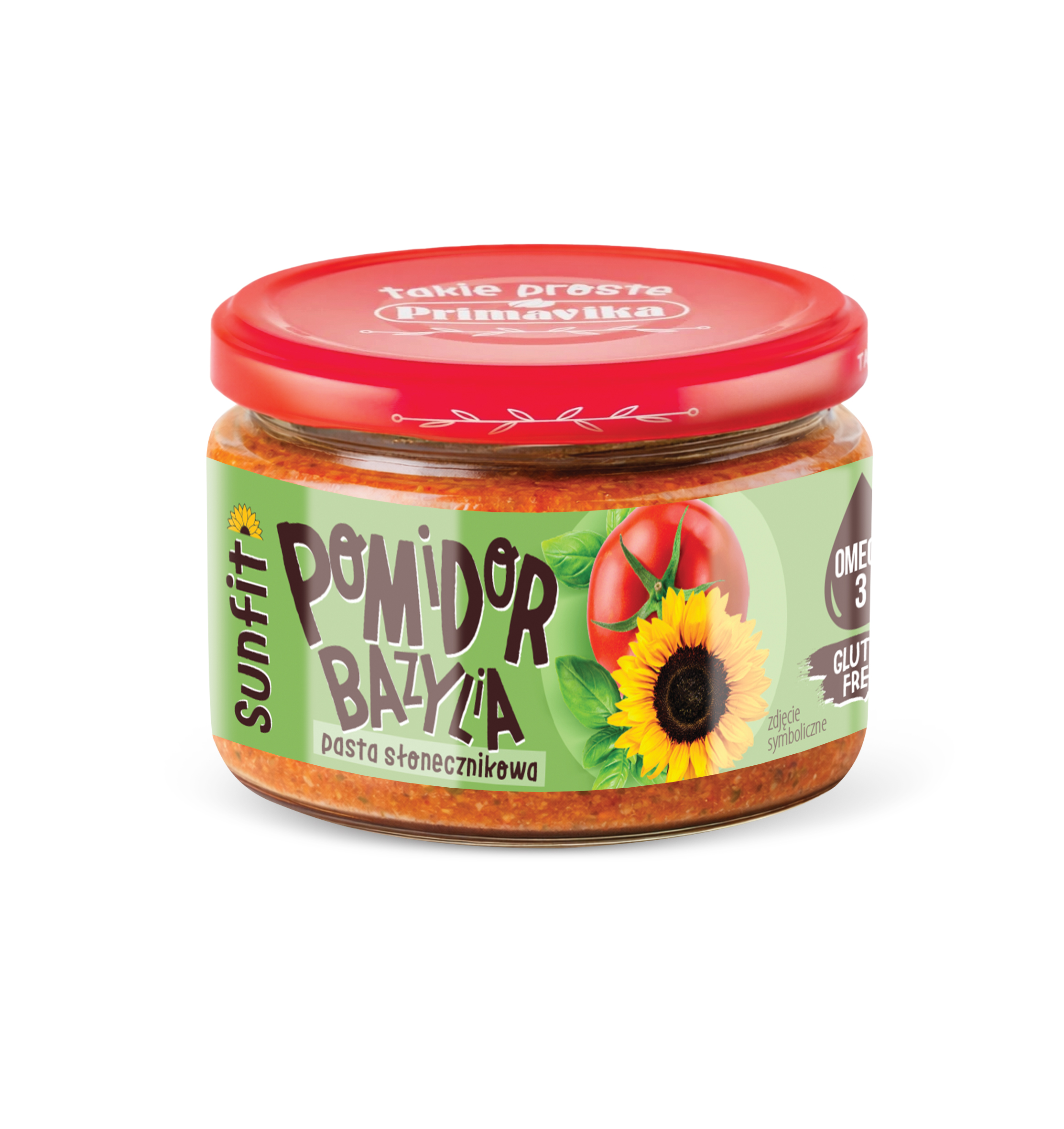 Primavika Pasta Słonecznikowa Z Pomidorami I Bazylią 180 G