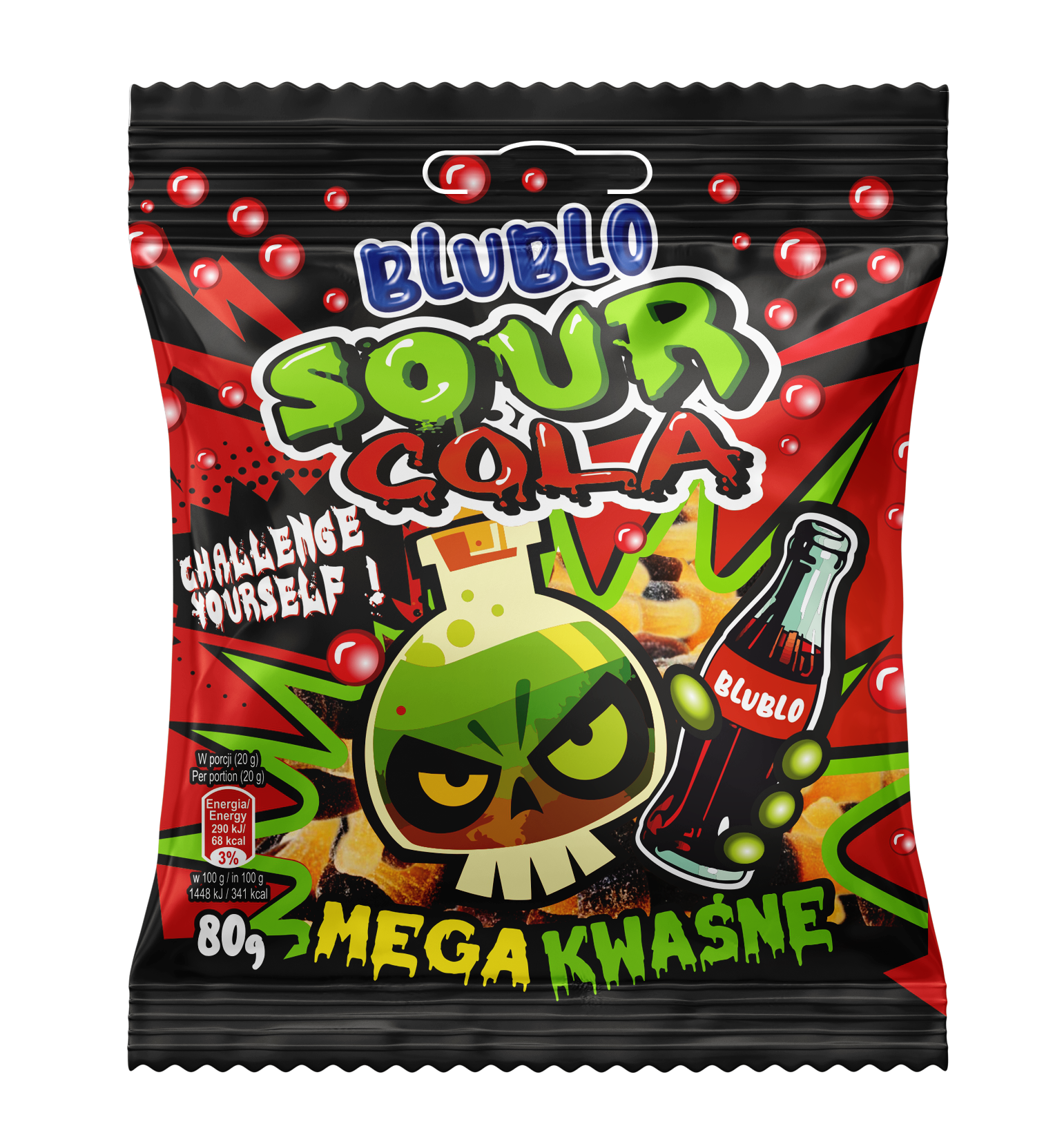 Żelki Blublo Sour Cola 80G