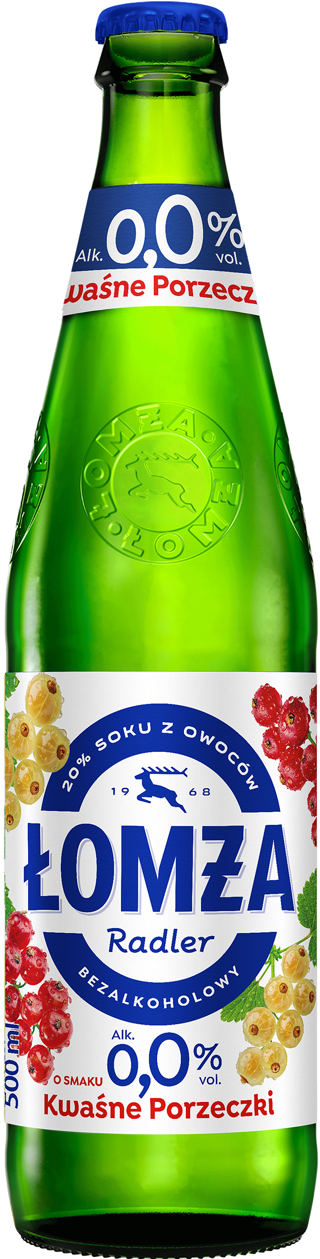 Łomża Radler Kwaśne Porzeczki 20% Soku Butelka Bezzwrotna 500 Ml