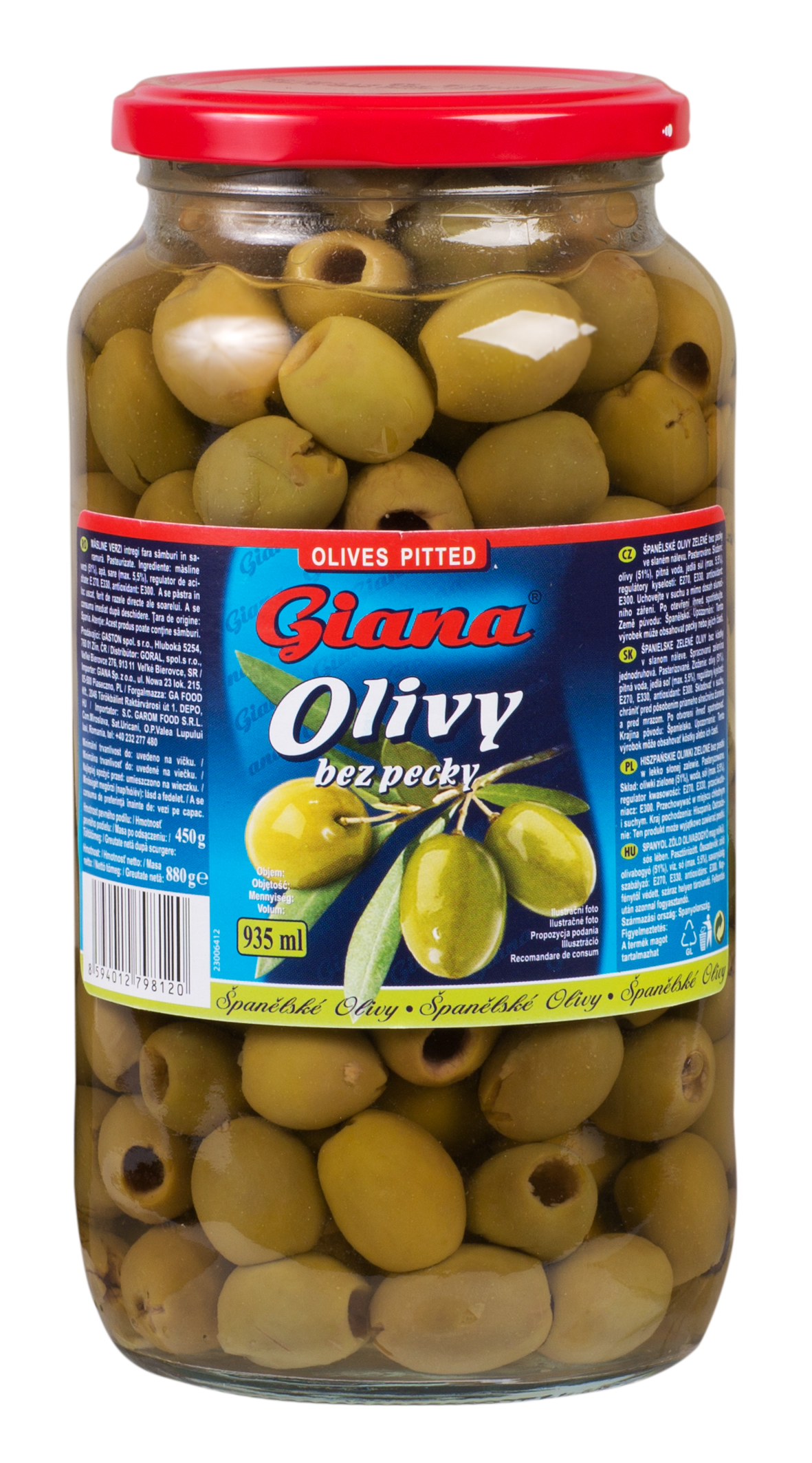 Hiszpańskie Oliwki Zielone Bez Pestek W Słonej Zalewie 935Ml