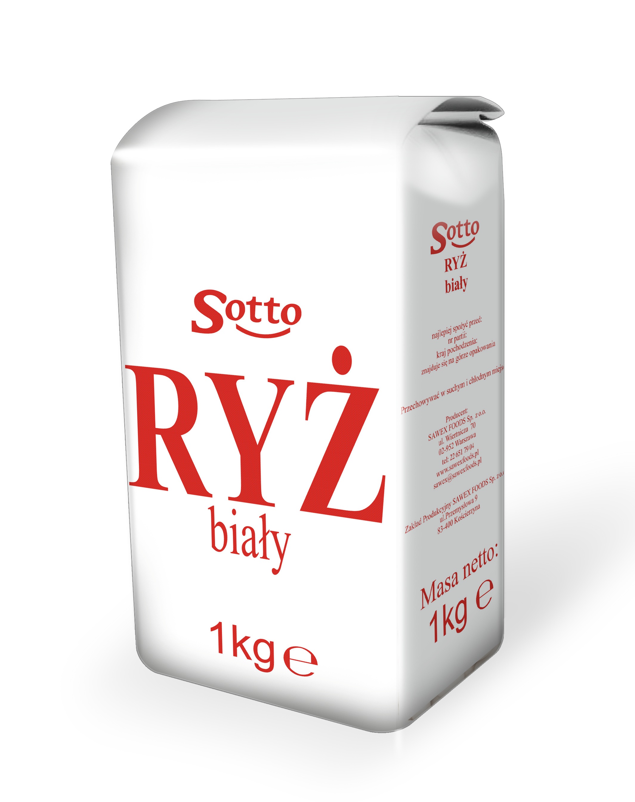 Sotto Ryż Biały Długoziarnisty 1Kg Papier