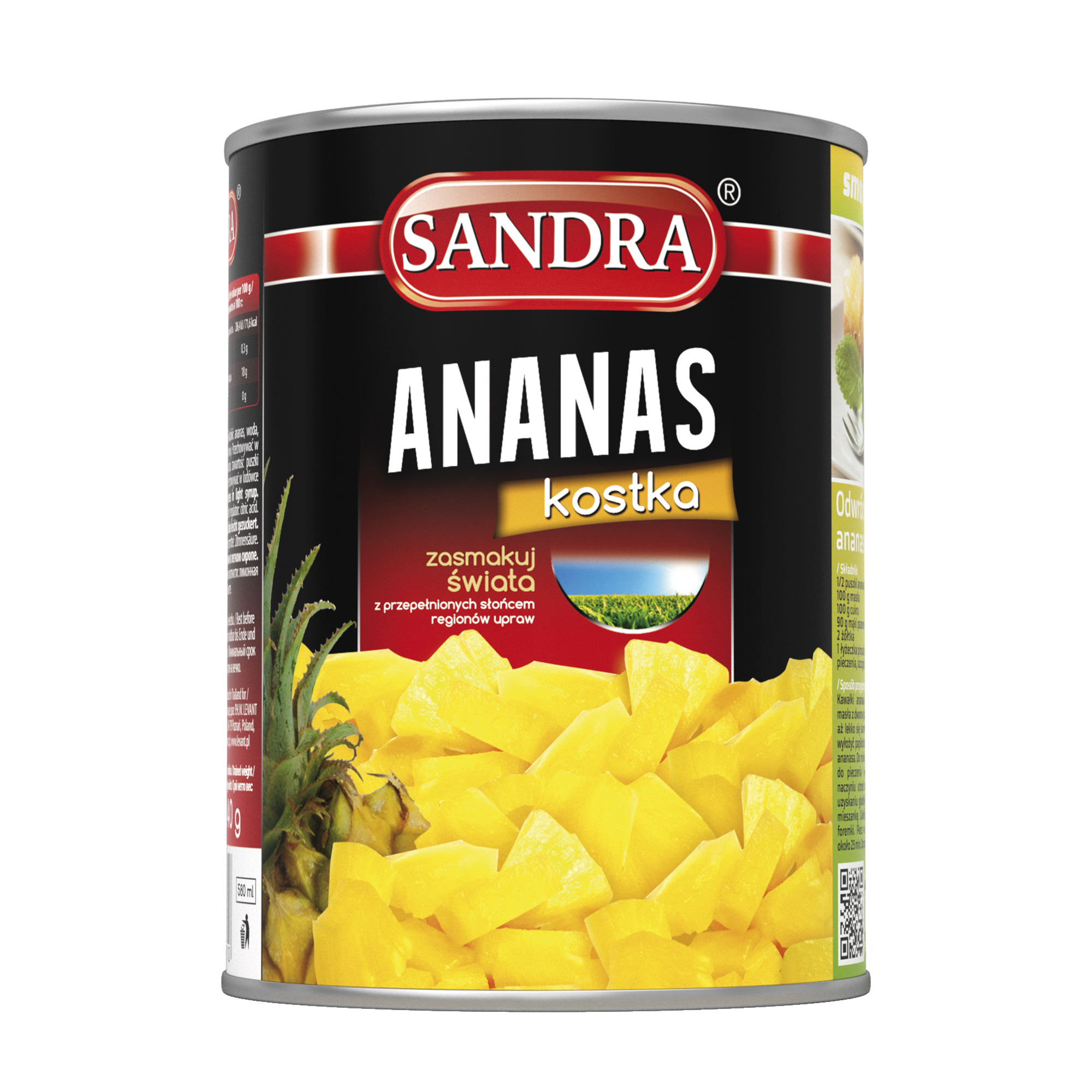 Ananas Kostka W Syropie Sandra 565G