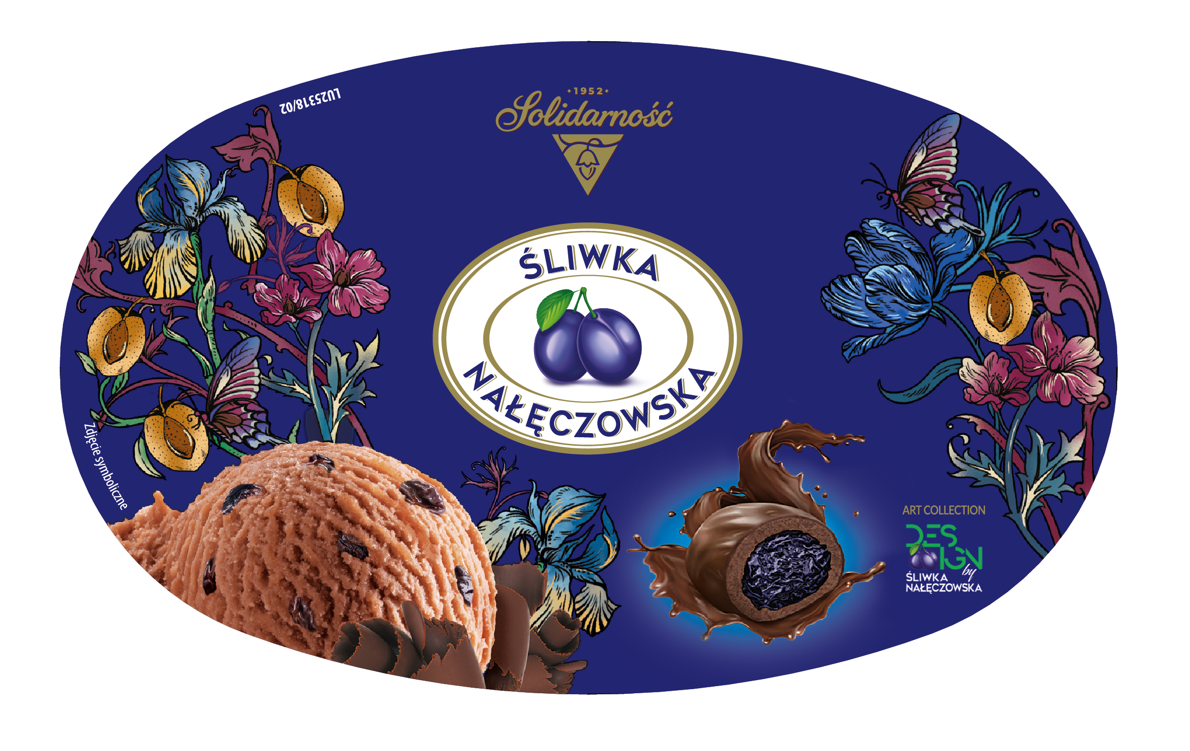 Solidarność Lody Śliwka Nałęczowska 900Ml