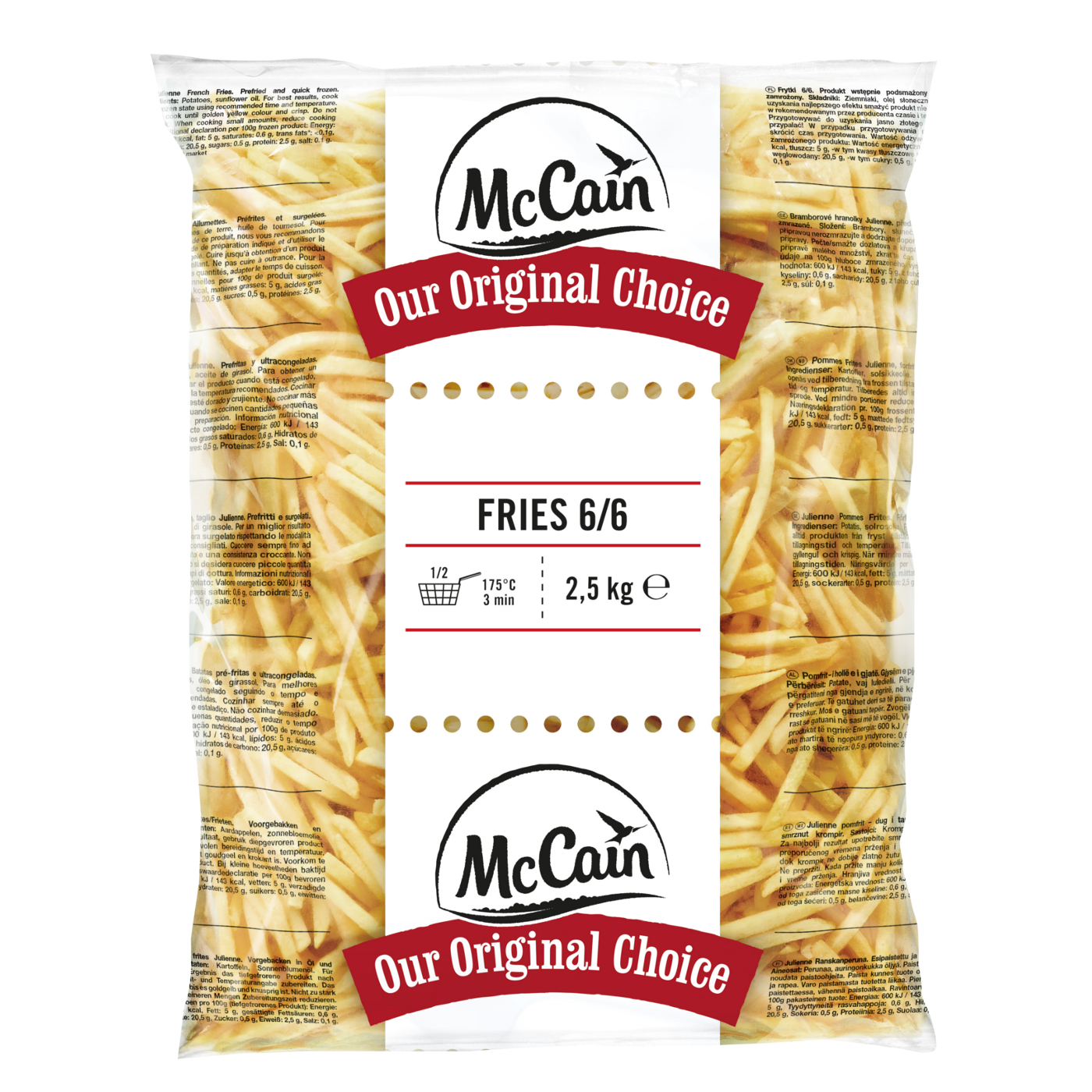 Mccain Frytki Julienne Original 6/6 2,5 Kg