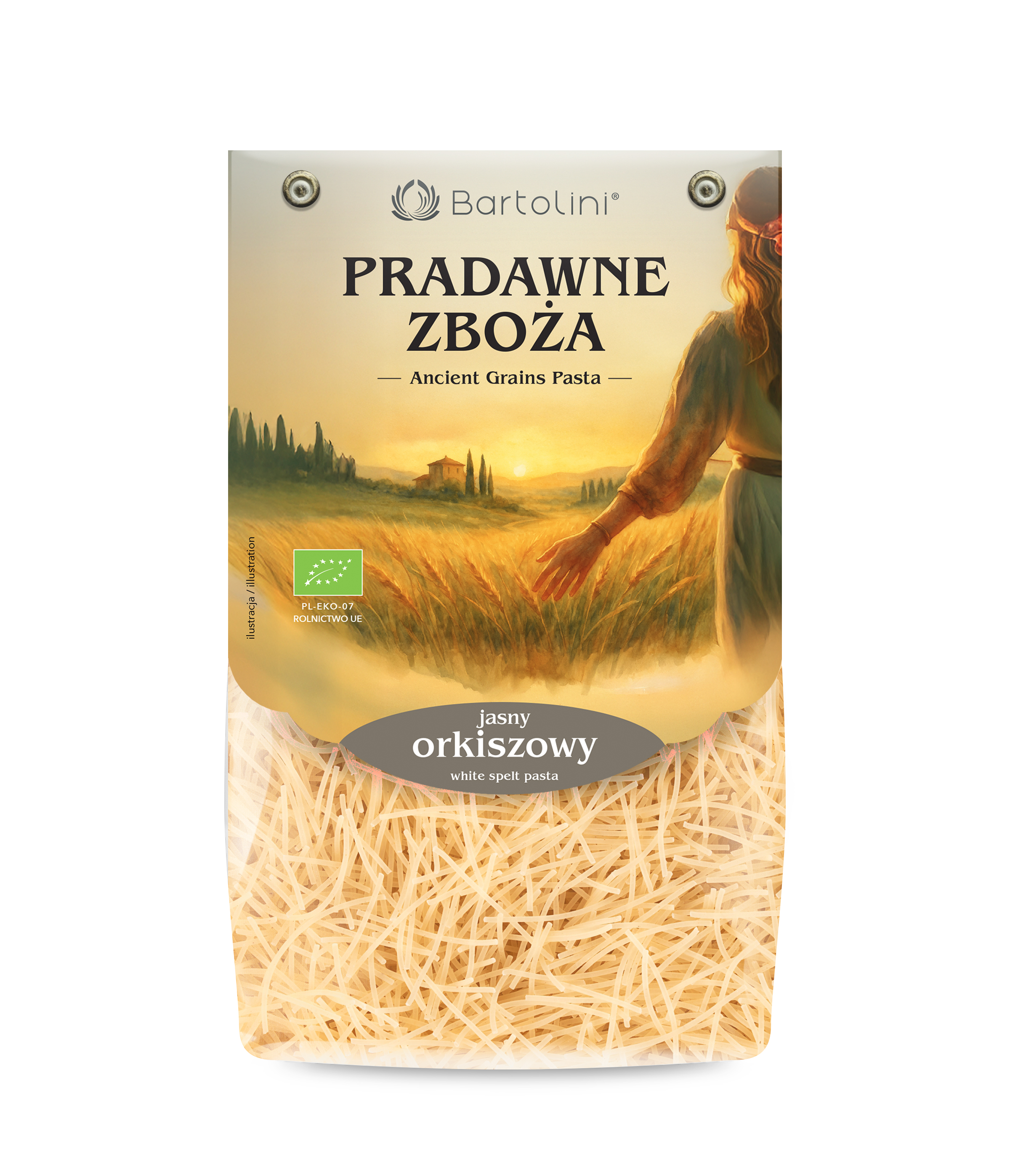 Makaron Bartolini Ekologiczny Orkiszowy Jasny Nitka 250G