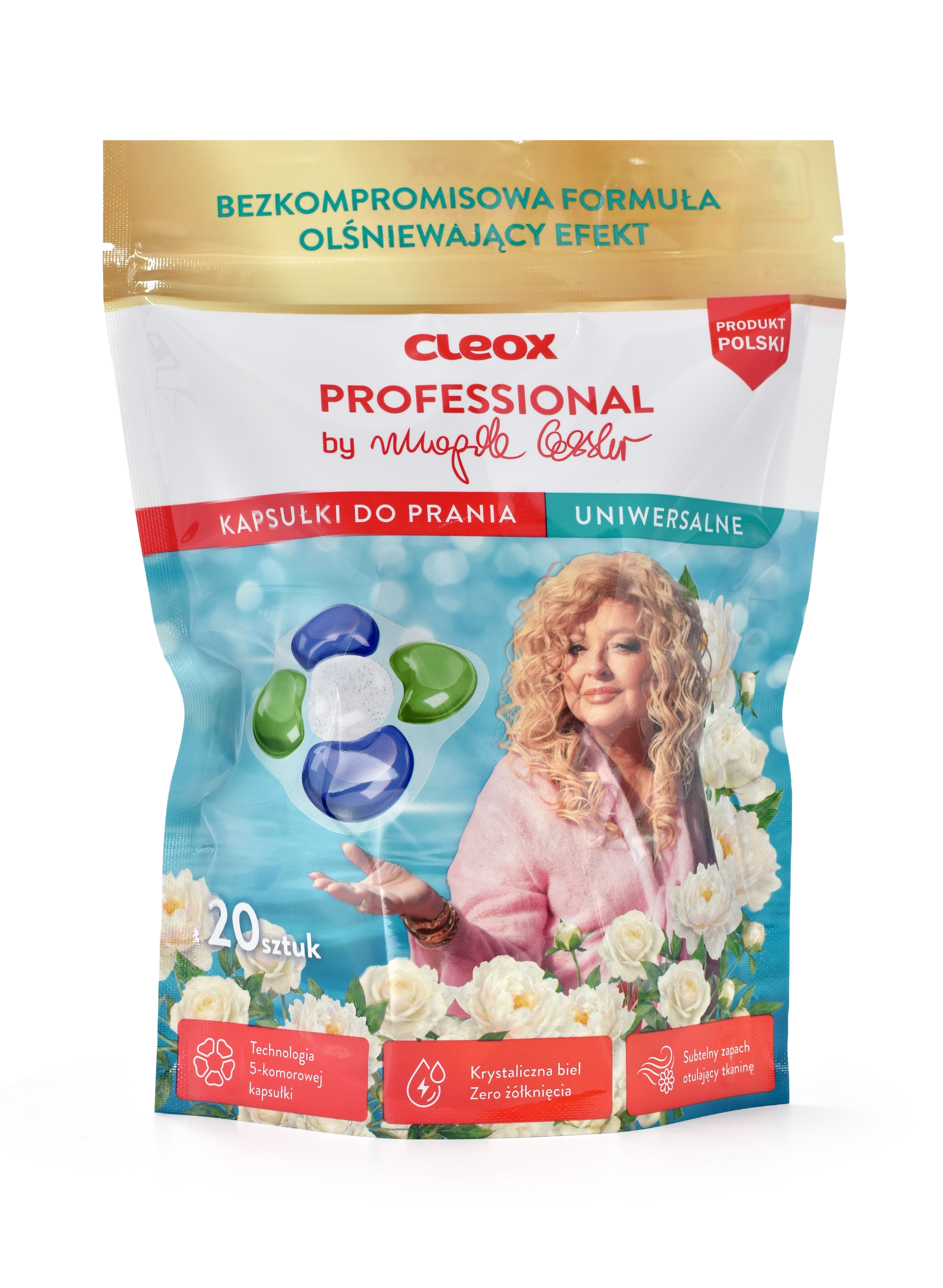 Cleox Professional By Magda Gessler Kapsułki Do Prania 5-Komorowe Uniwersalne 20 Szt.