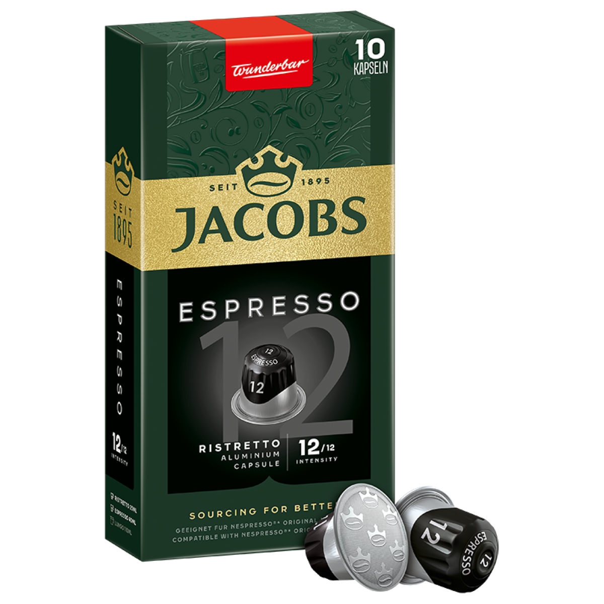 Jacobs Espresso Ristretto 12 Kawa Mielona 10 Kapsułek 52 G