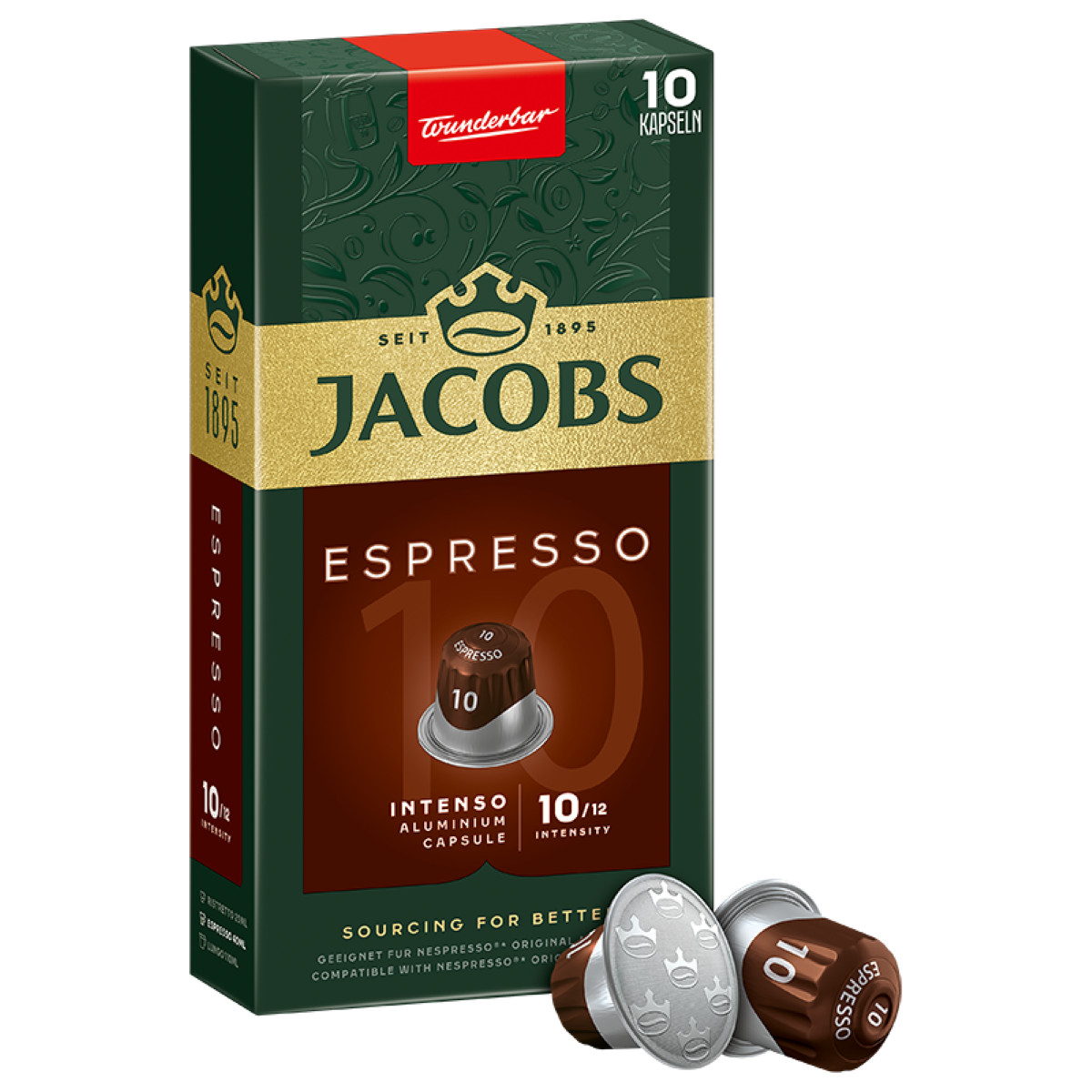 Jacobs Espresso Intenso 10 Kawa Mielona 10 Kapsułek 52 G