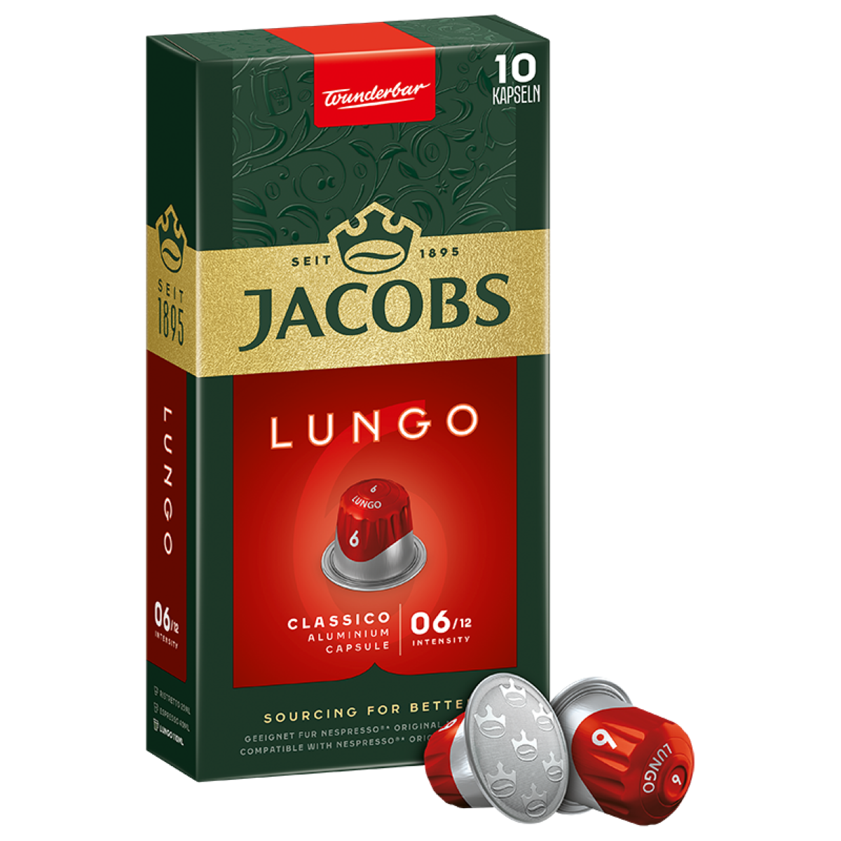 Jacobs Lungo Classico 6 Kawa Mielona 10 Kapsułek 52 G