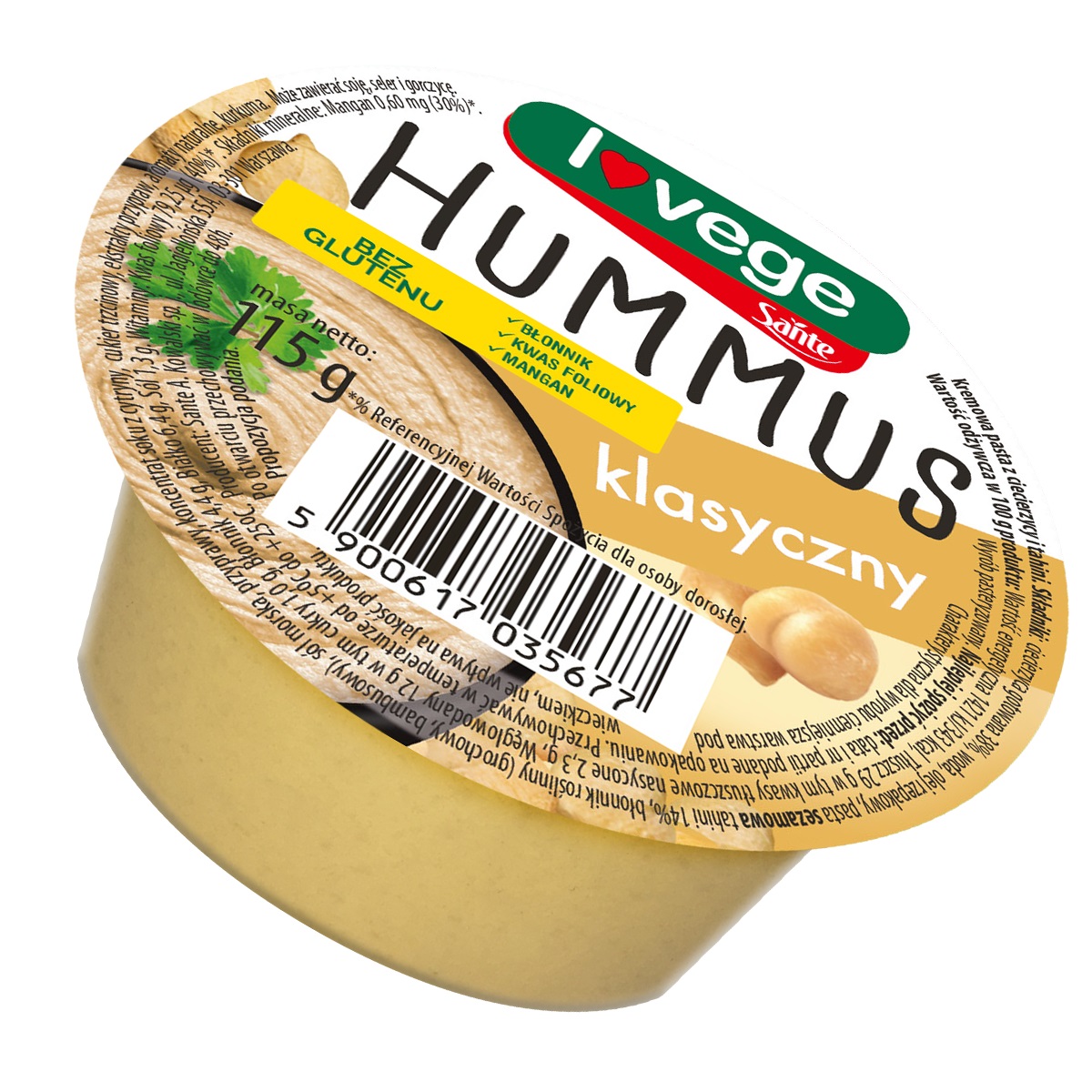 Lovege Hummus Klasyczny 115G Sante