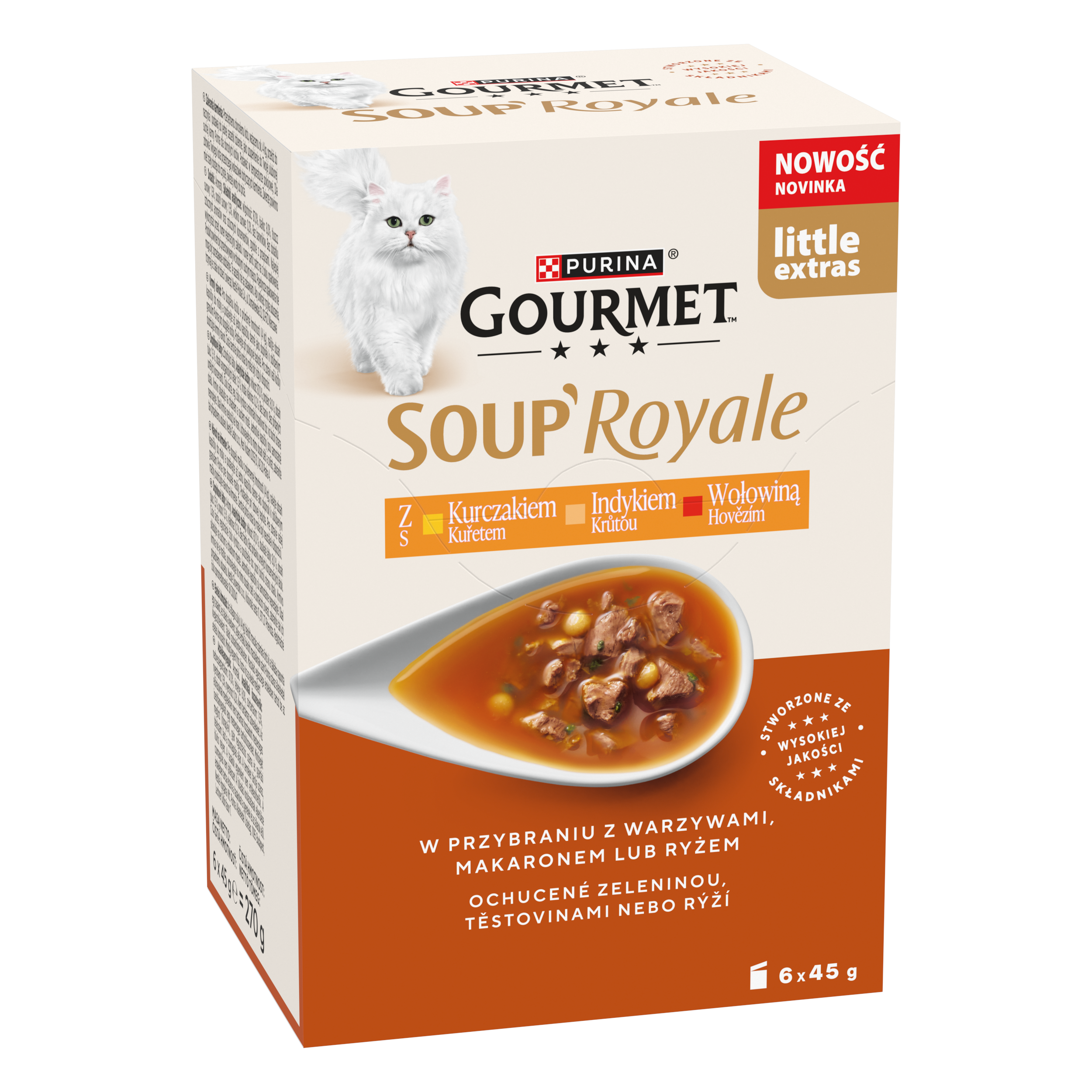 Purina Gourmet Soup Royale Kolekcja Dań Mięsnych 6 X 45 G