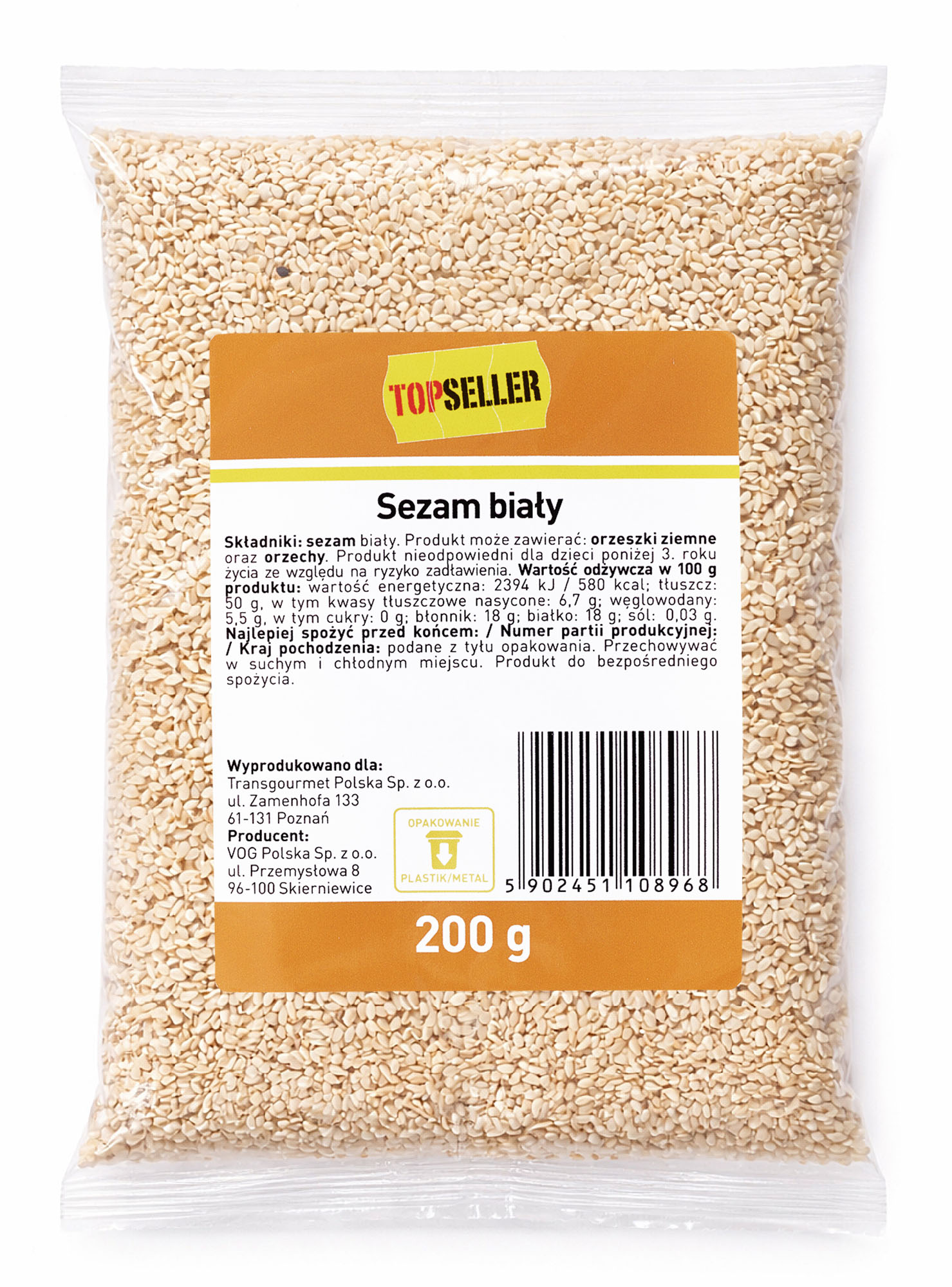 Topseller Sezam Biały 200G