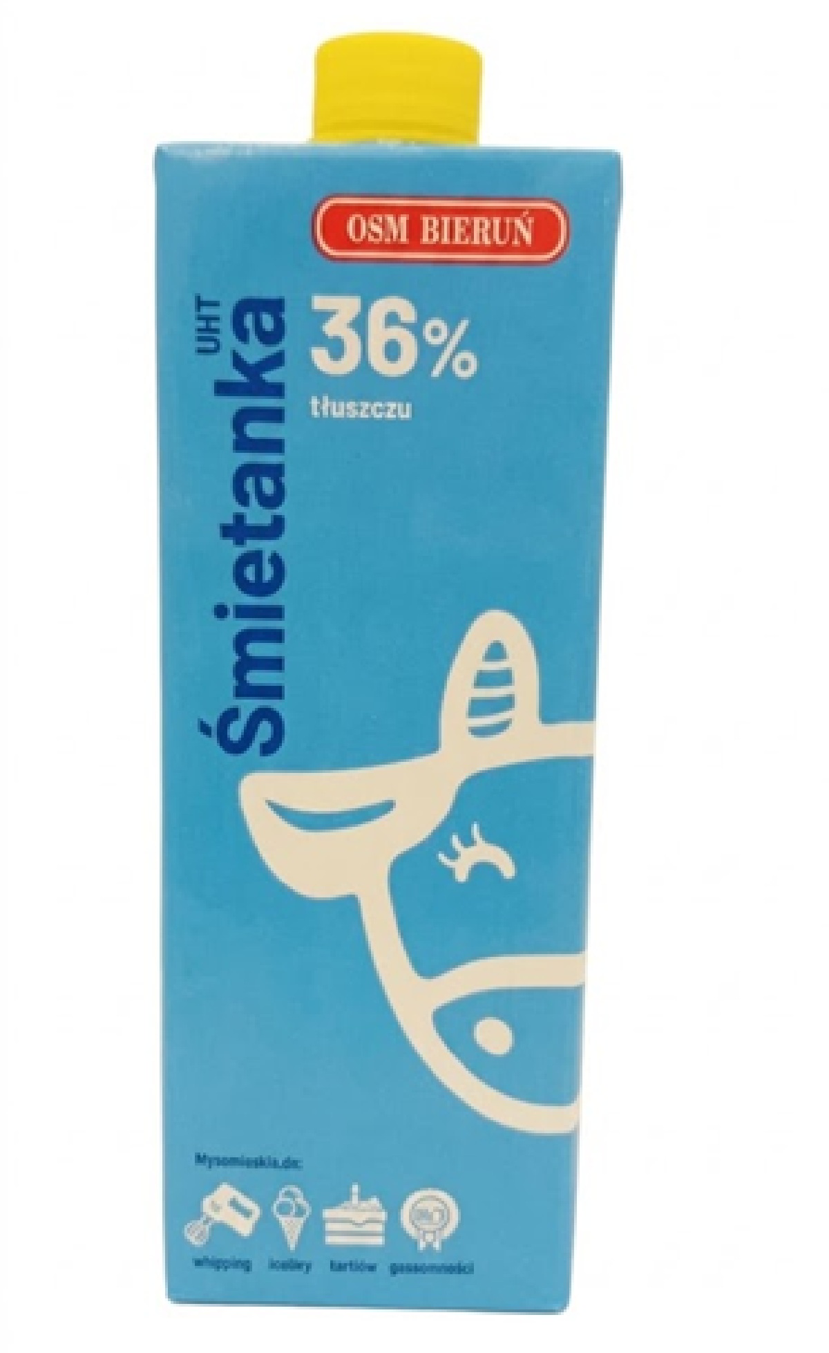 Śmietanka Uht 36% 1L Osm Bieruń