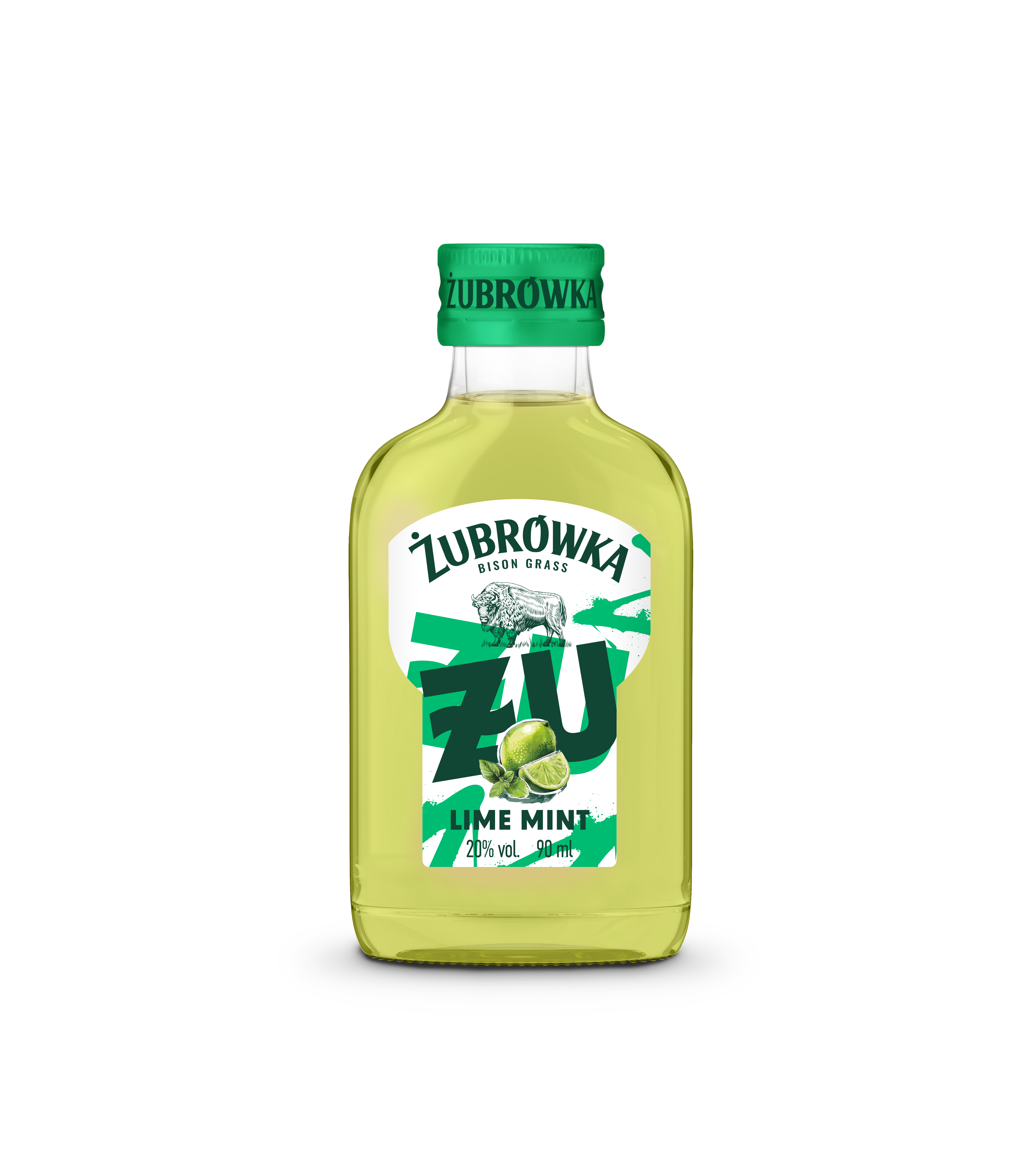 Likier Żubrówka Żu Limonka Mięta 90 Ml 20%