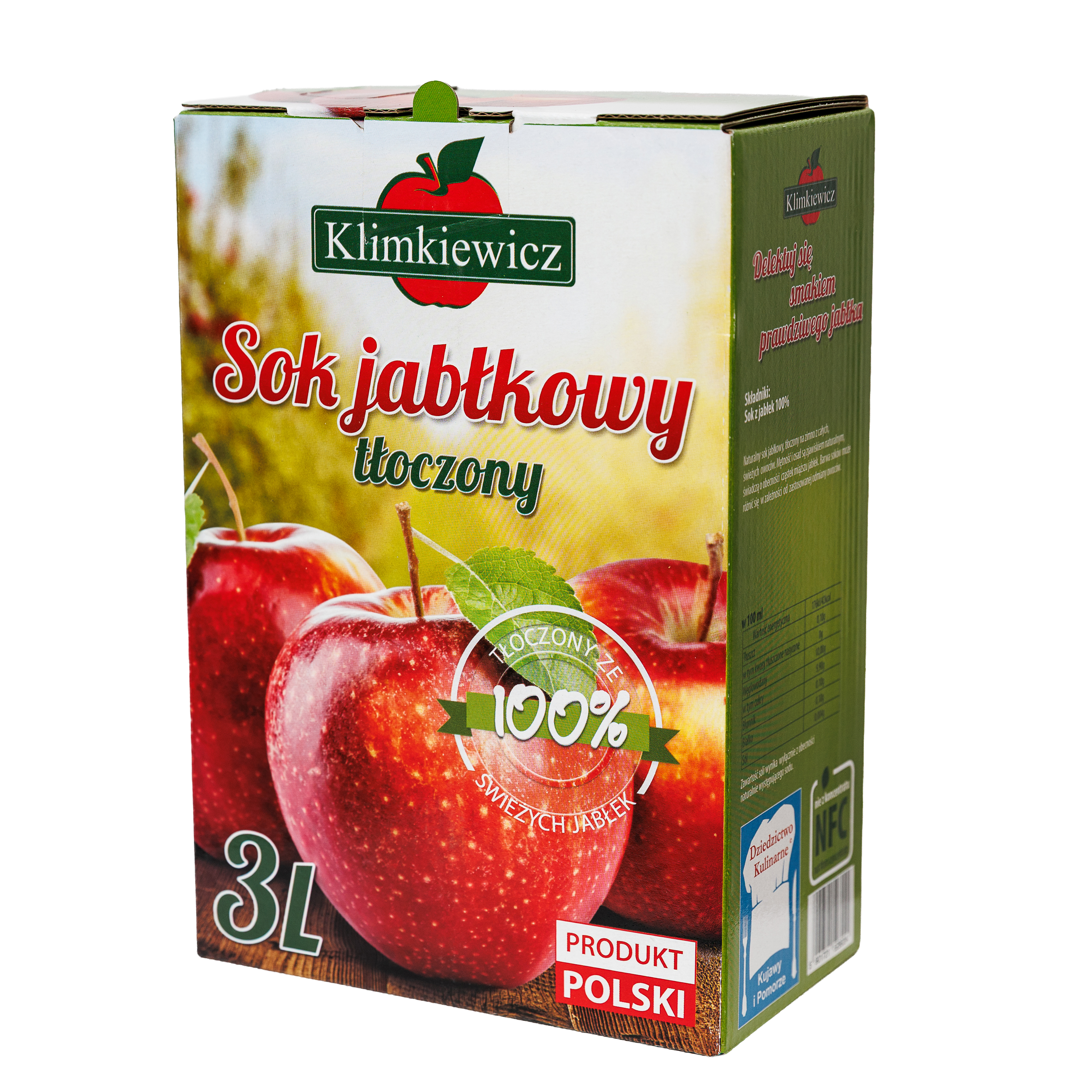 Klimkiewicz Sok Jabłkowy Tłoczony 3 L