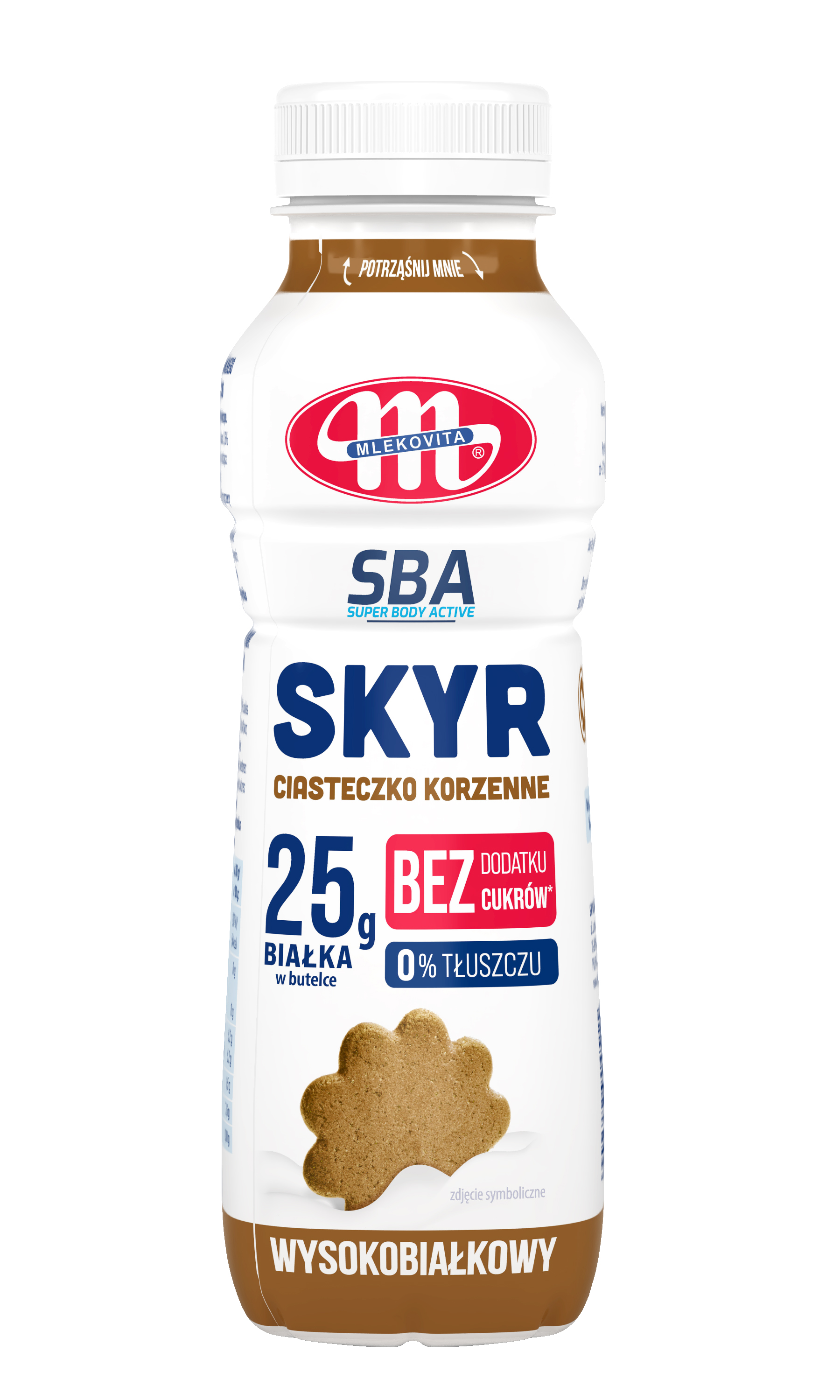 Mlekovita Jogurt Skyr Typu Islandzkiego Wysokobiałkowy 0% Tł. Ciasteczko Korzenne Sba 330G