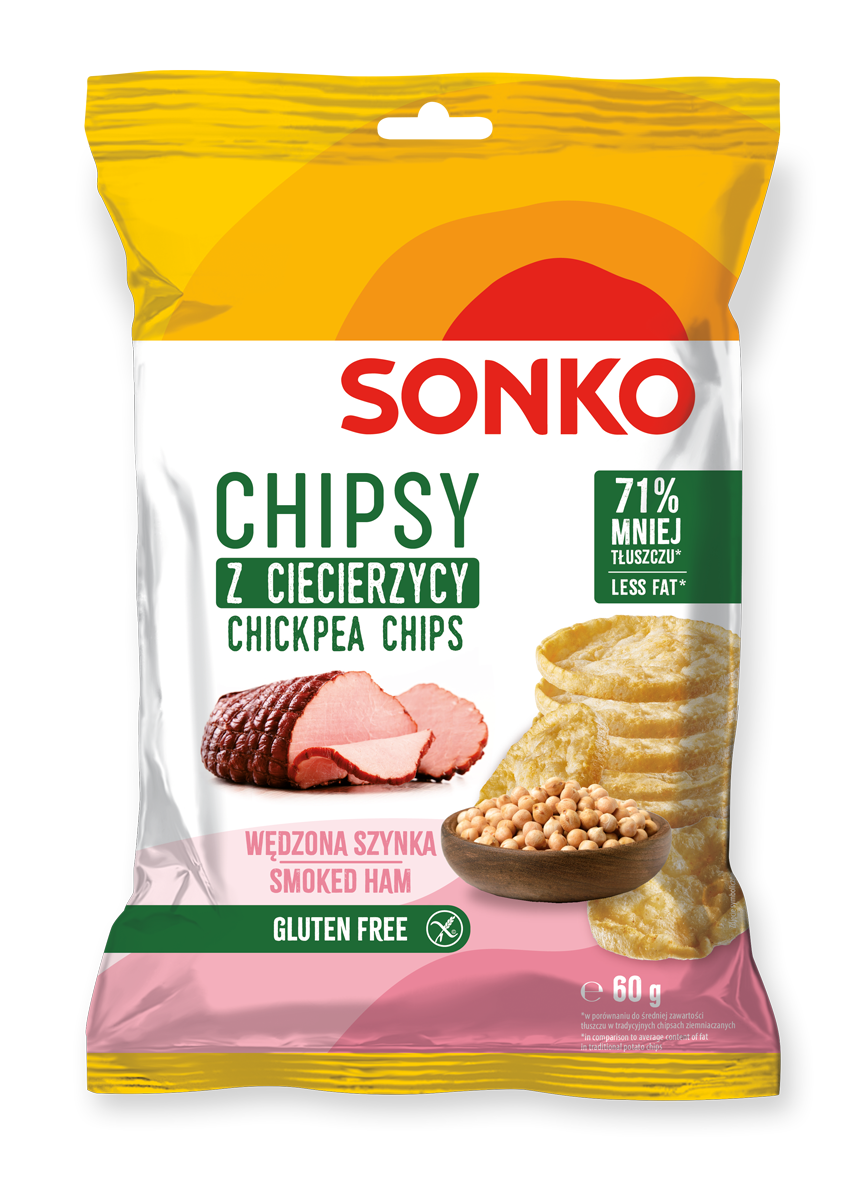 Sonko Chipsy Z Ciecierzycy O Smaku Szynki Wędzonej 60G