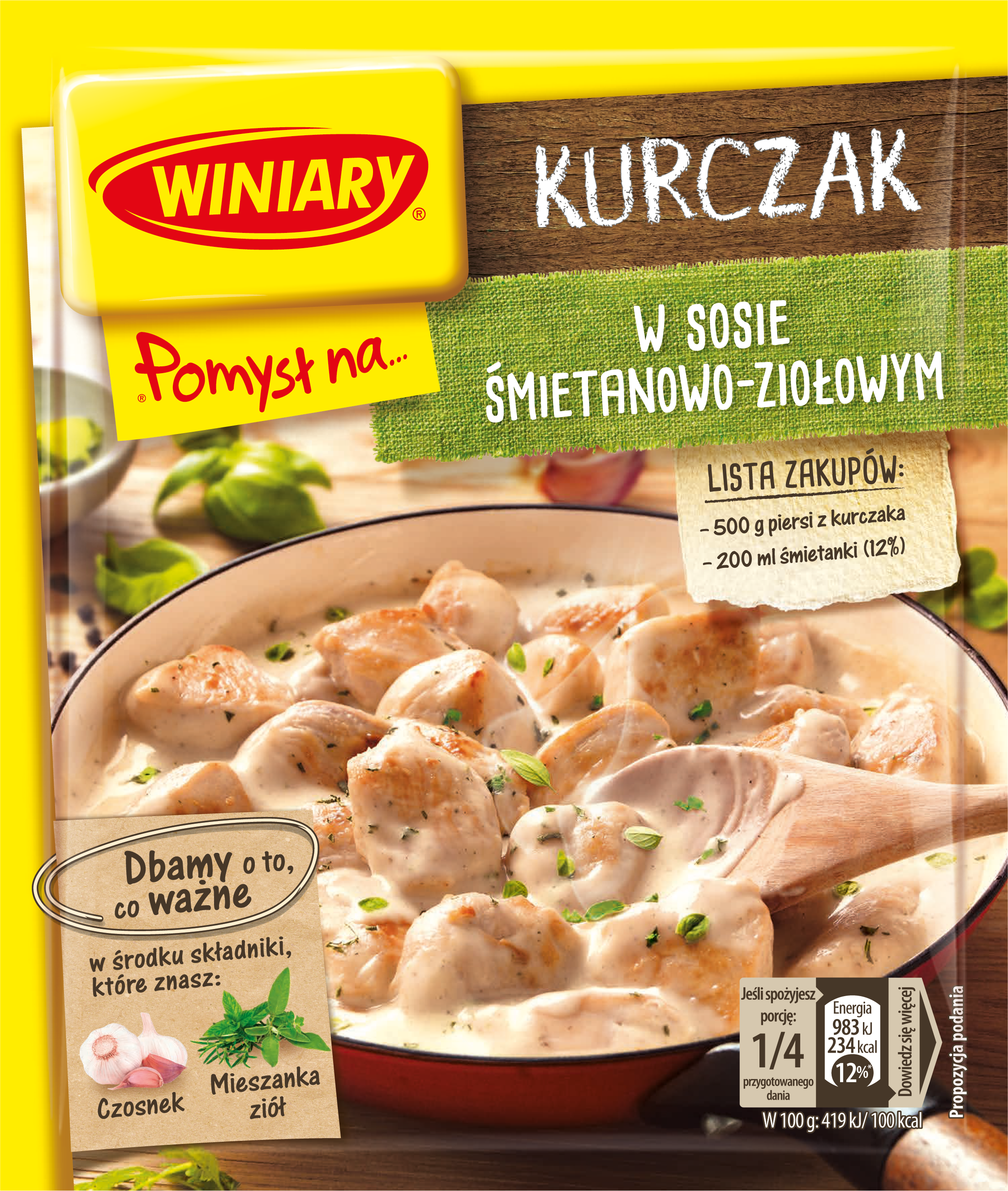 Winiary Pomysł Na... Kurczak W Sosie Śmietanowo-Ziołowym 30G
