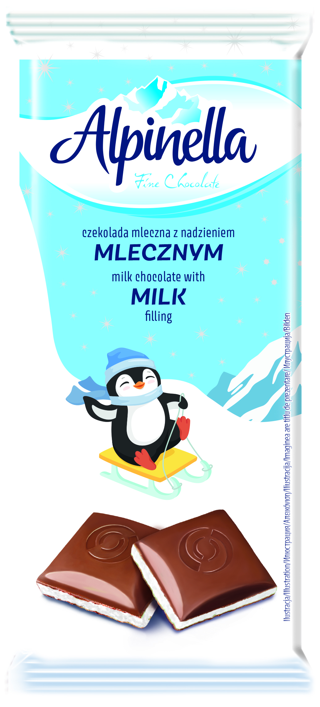 Alpinella Czekolada Mleczna Z Nadzieniem Mlecznym (50%) 100 G