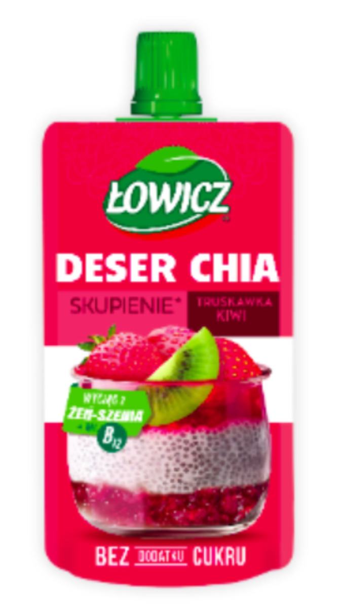 Łowicz Deser Chia Skupienie Truskawka Kiwi 120G