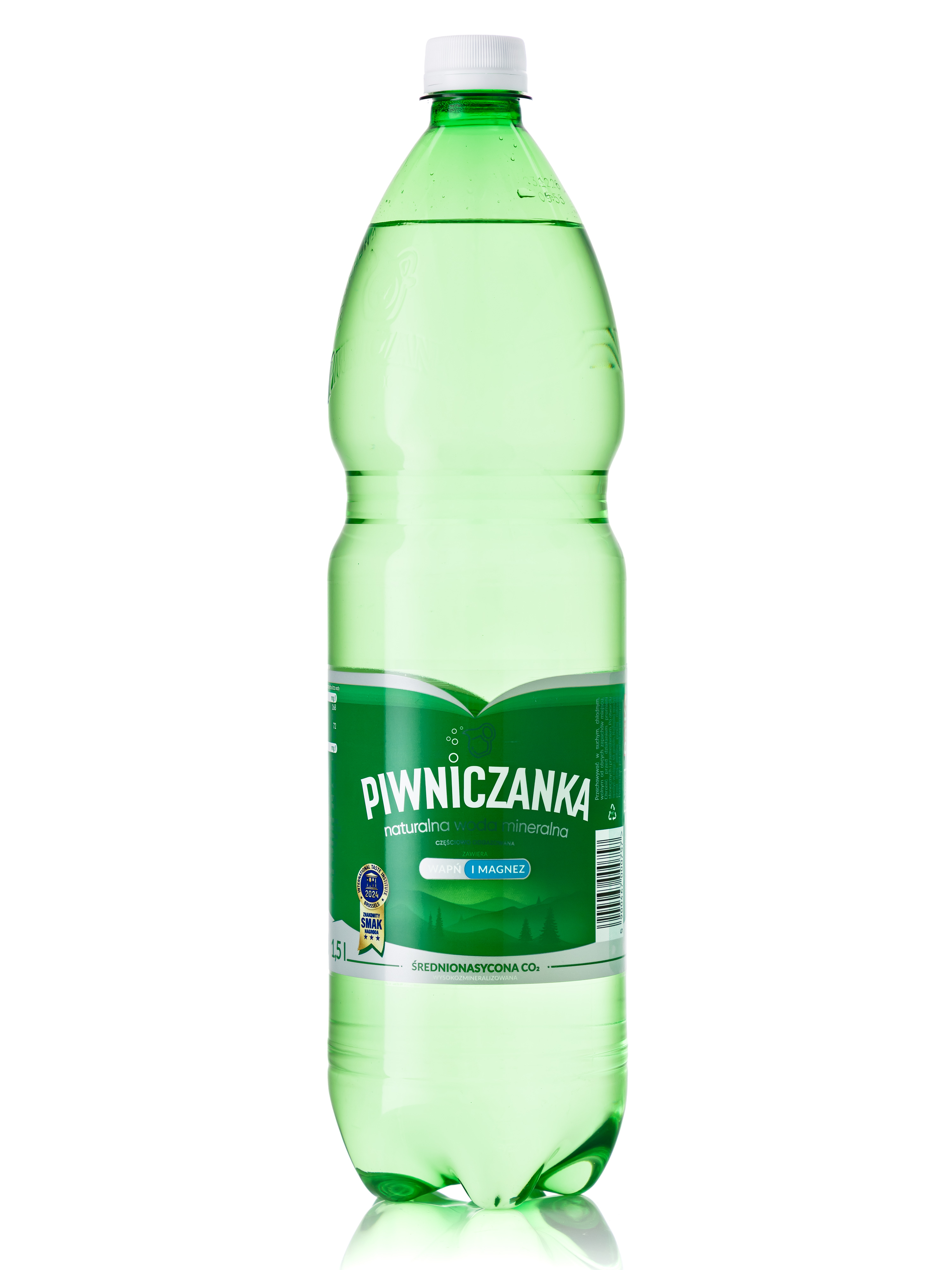 Piwniczanka Woda Mineralna Średnionasycona Co2 1,5L Kaucja