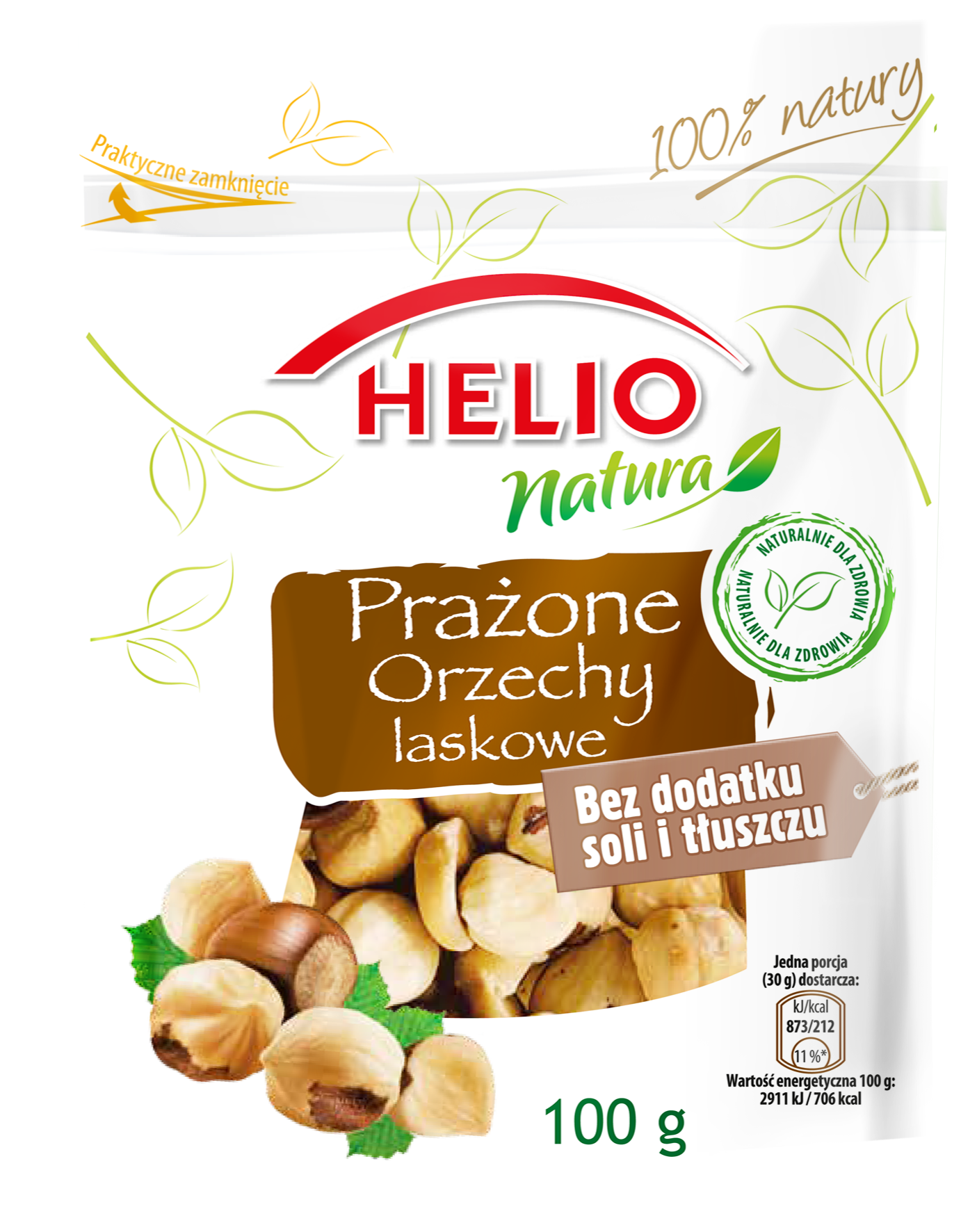 Prażone Orzechy Laskowe 100 G Helio Natura