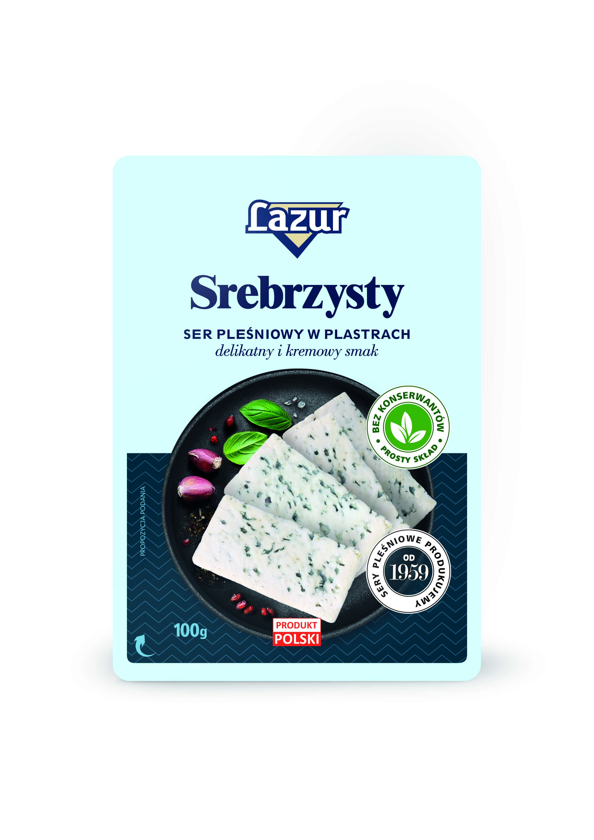 Ser Pleśniowy Lazur Srebrzysty Plastry 100 G