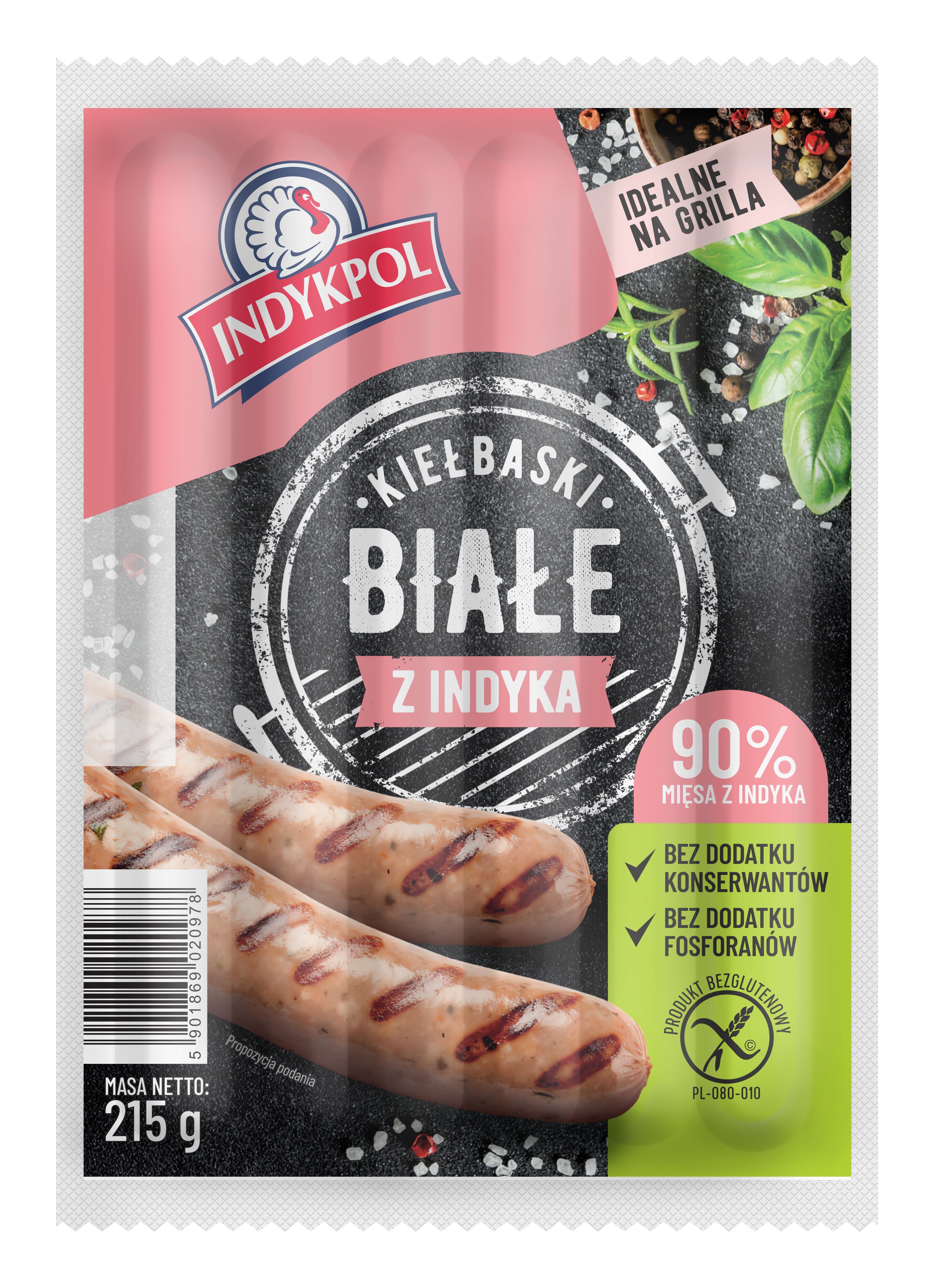Kiełbaski Białe Z Indyka 215 G Indykpol