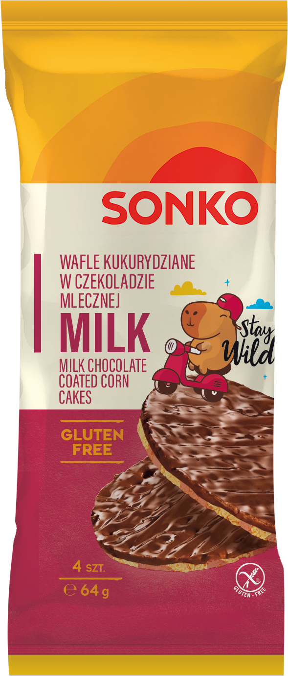 Sonko Wafle Kukurydziane W Czekoladzie Mlecznej 64G
