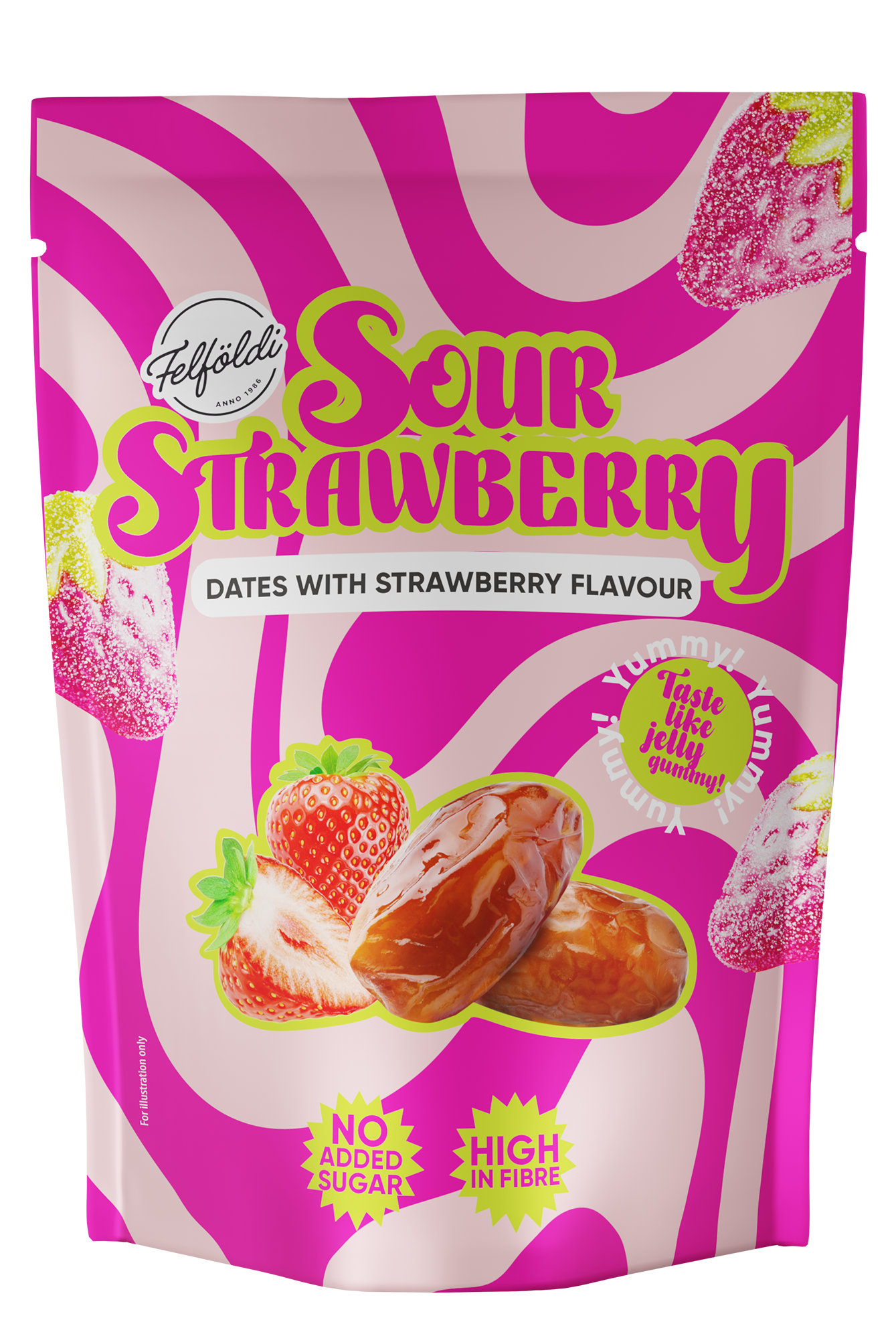 Felfoldi Daktyle O Smaku Kwaśnej Truskawki 100G