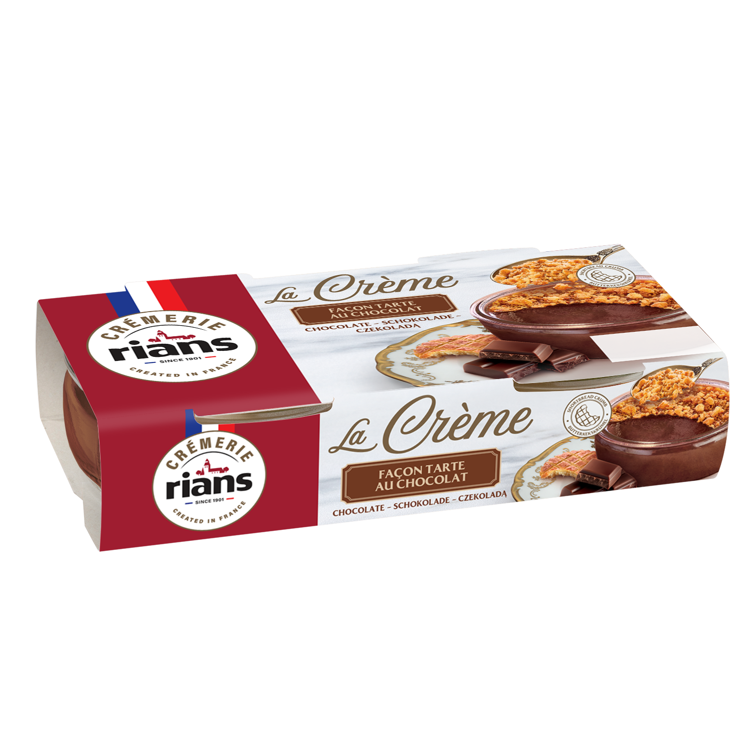La Creme Rians Deser Czekoladowy Z Ciasteczkami 2X93,5G